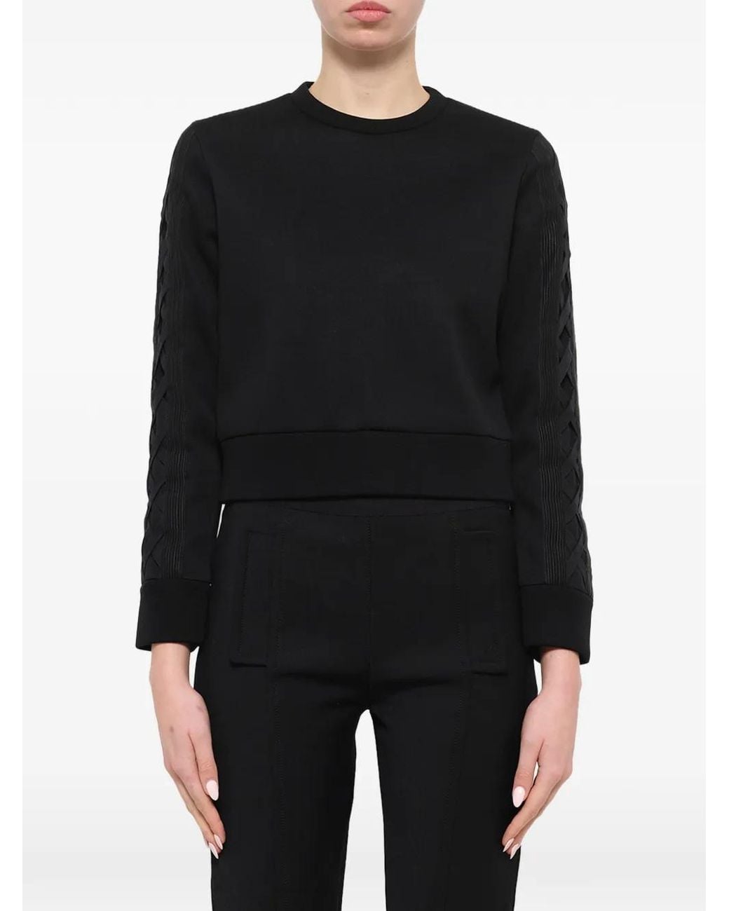 Neil Barrett Black Pullover Mit Flechtärmeln