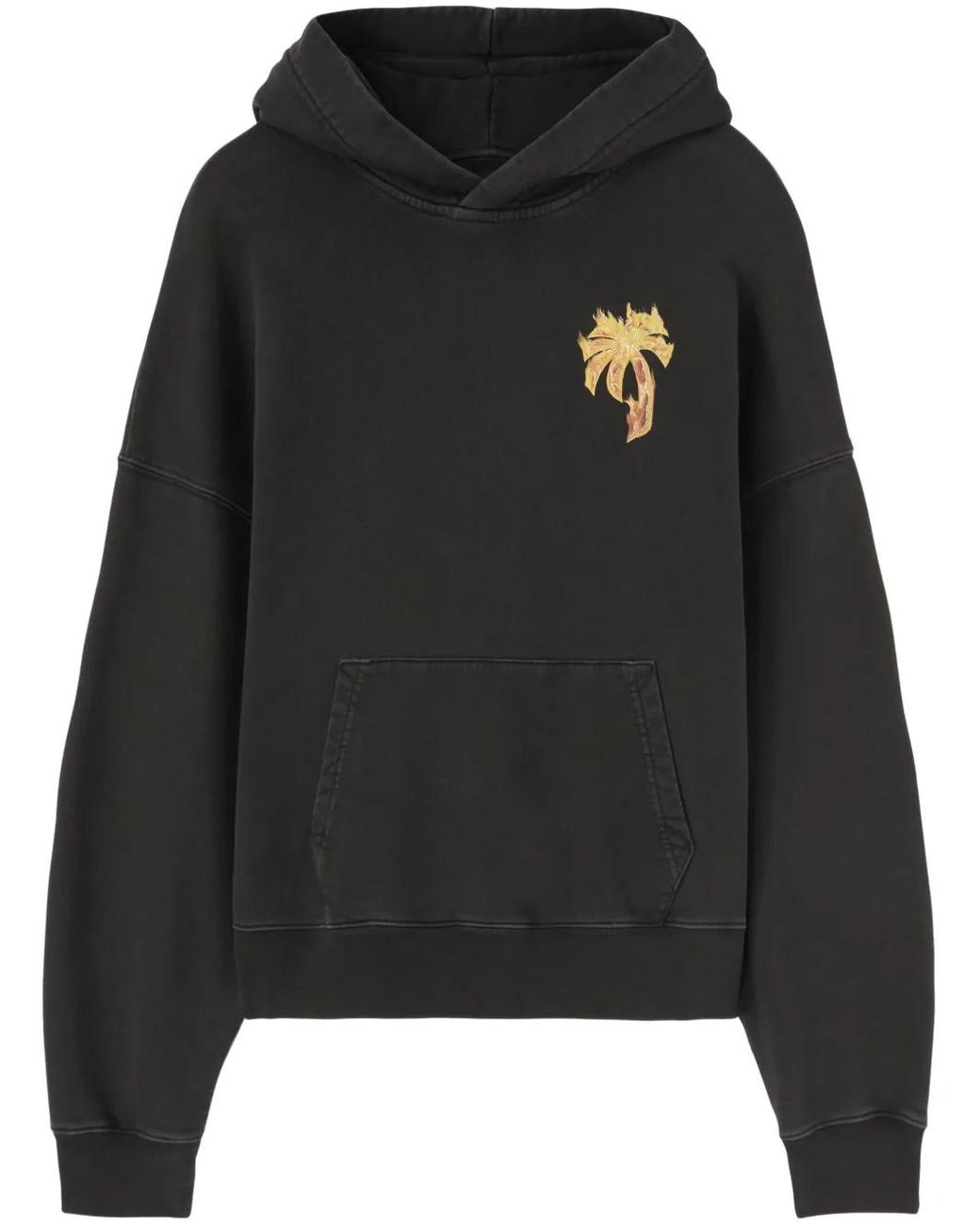 Palm Angels Black Burning Palm Hoody for men