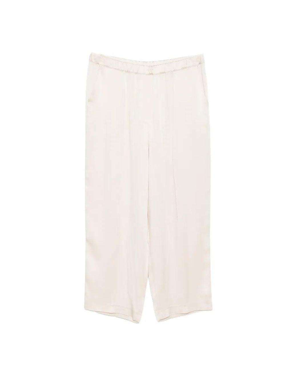 Liviana Conti White Elasticated-Waist Trousers