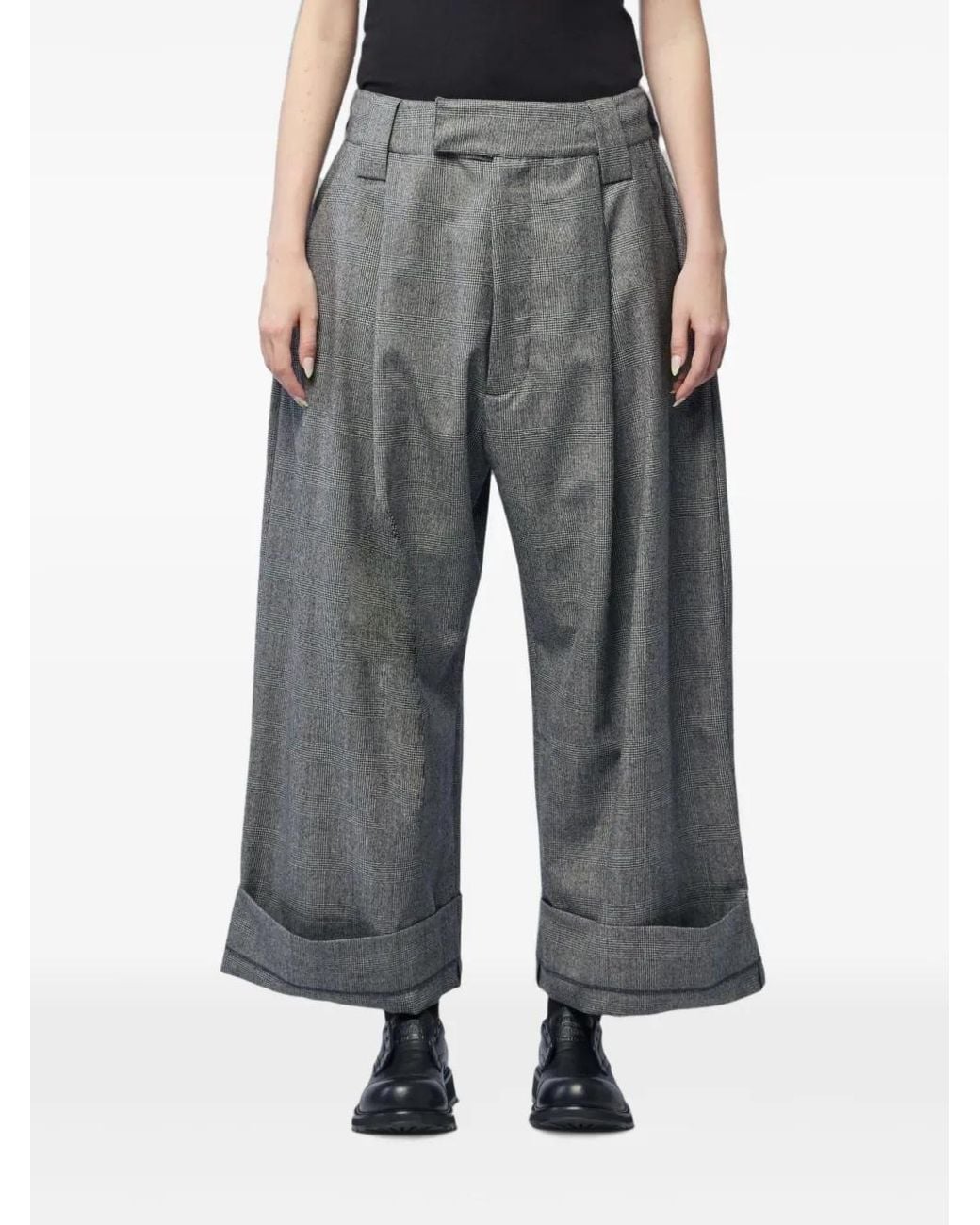 VAQUERA Gray Pantalon De Tailleur Baby À Plis