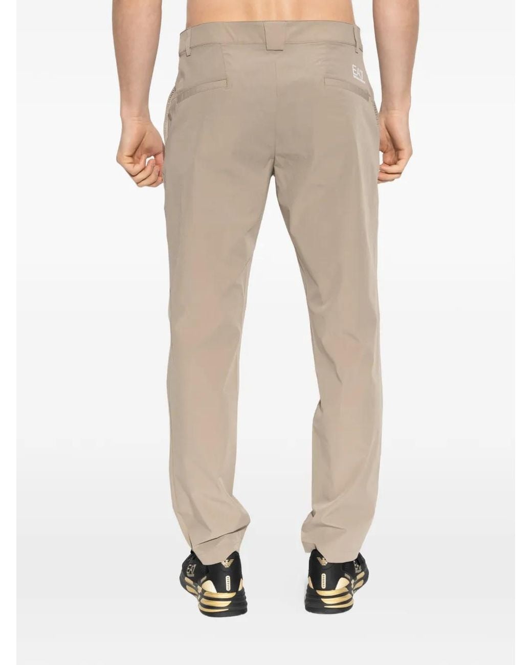 EA7 Natural Trousers With Logo for men