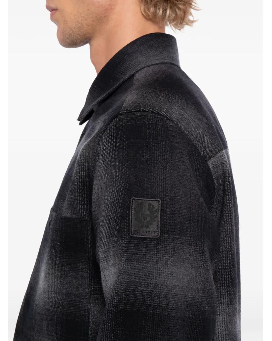 Belstaff Black Outpost Fannel Shirt for men