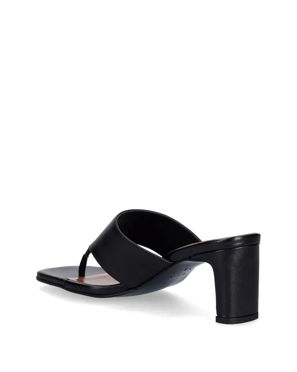 JONAK PARIS White Thong-Strap Square-Toe Sandals