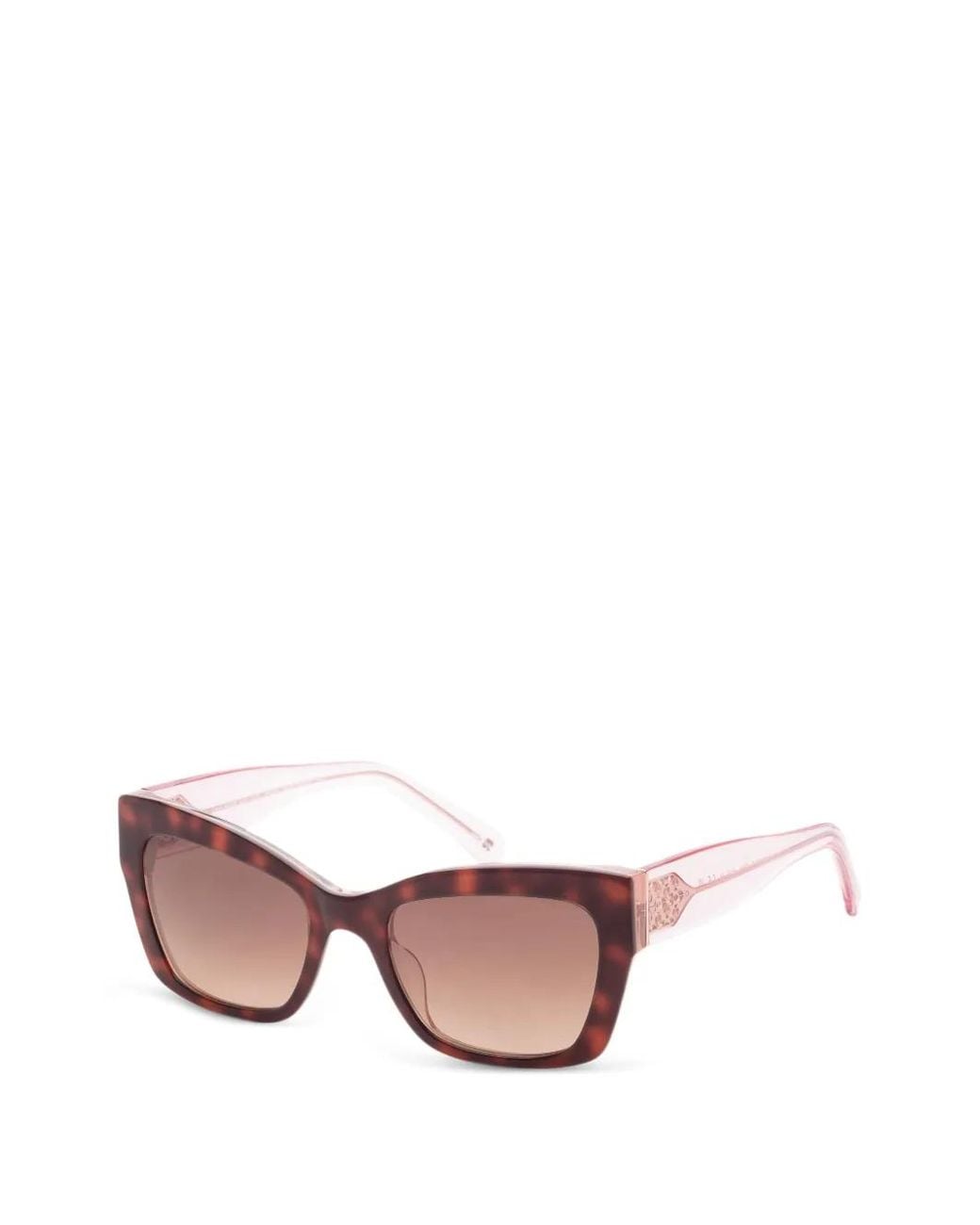 Kate Spade Pink Valeria Tortoiseshell-Effect Cat-Eye Sunglasses
