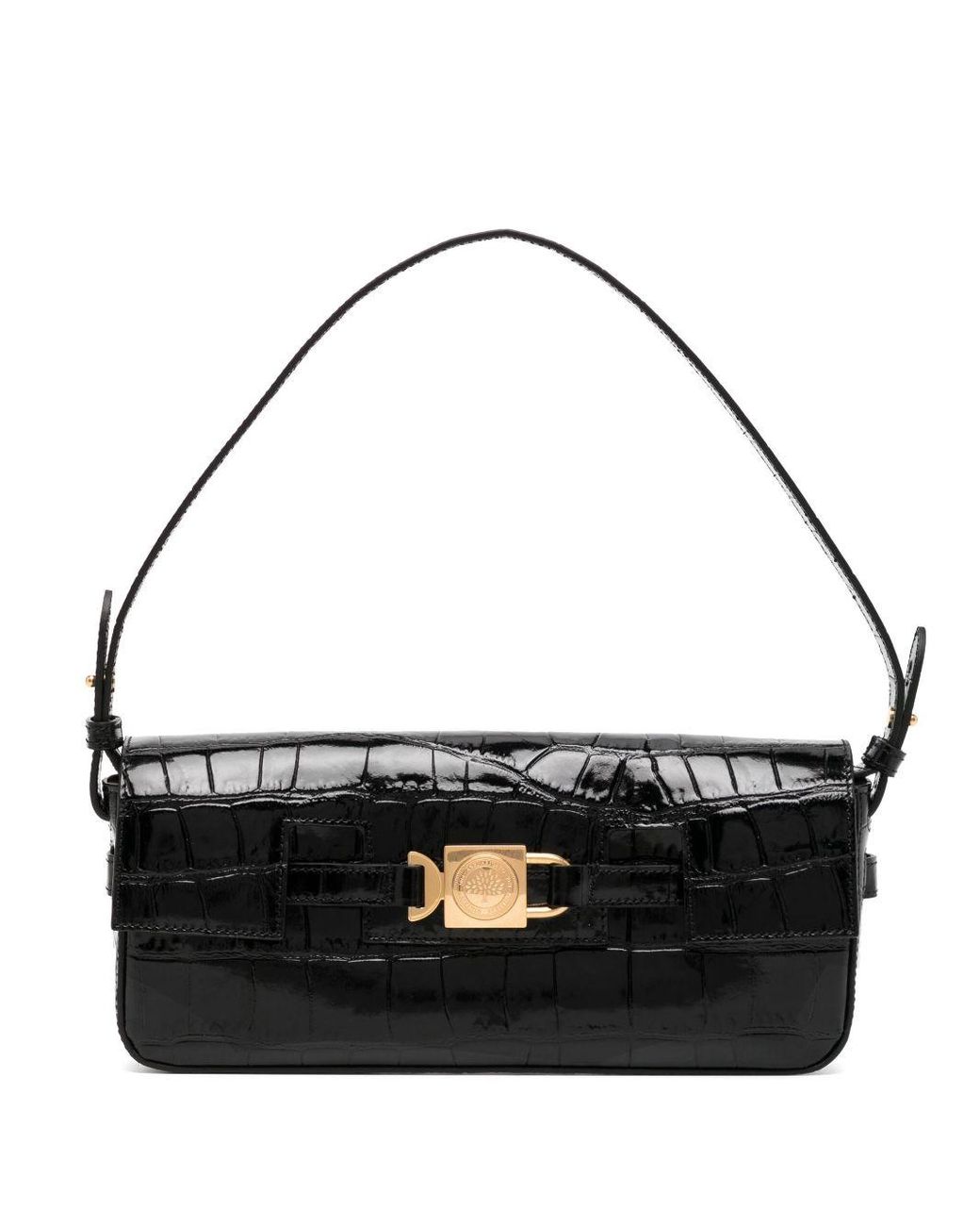 Mulberry X Axel Arigato Crocodileeffect Shoulder Bag in Black Lyst