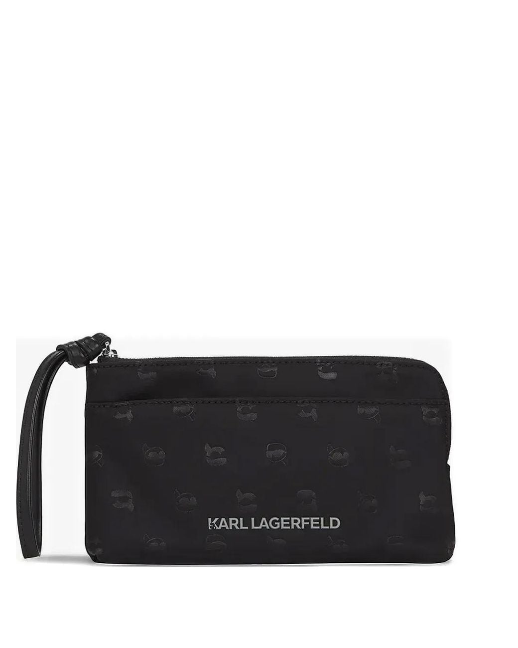 Karl Lagerfeld Black Ikon Wrist Pouch