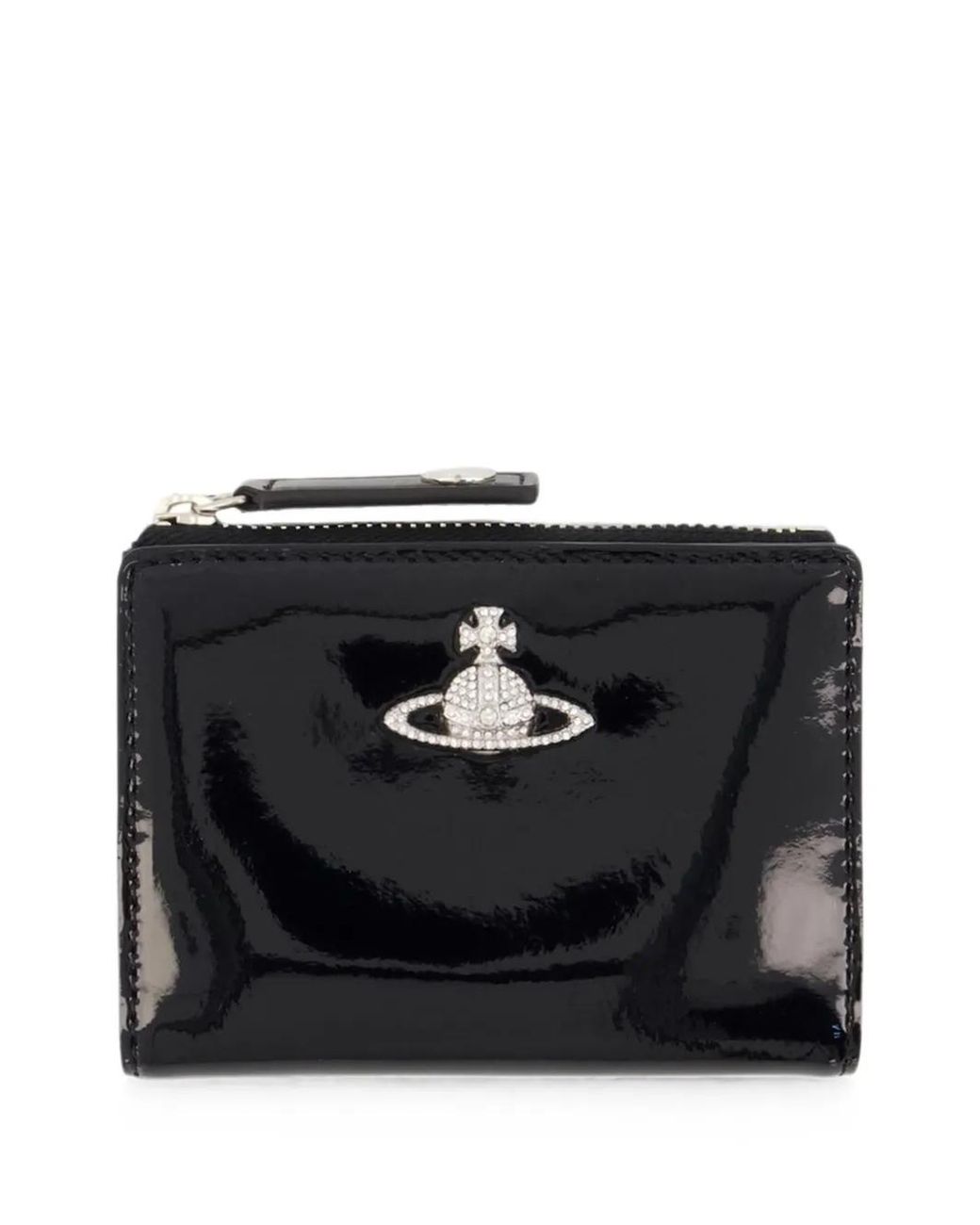 Vivienne Westwood Black Diamante Orb Card Holder