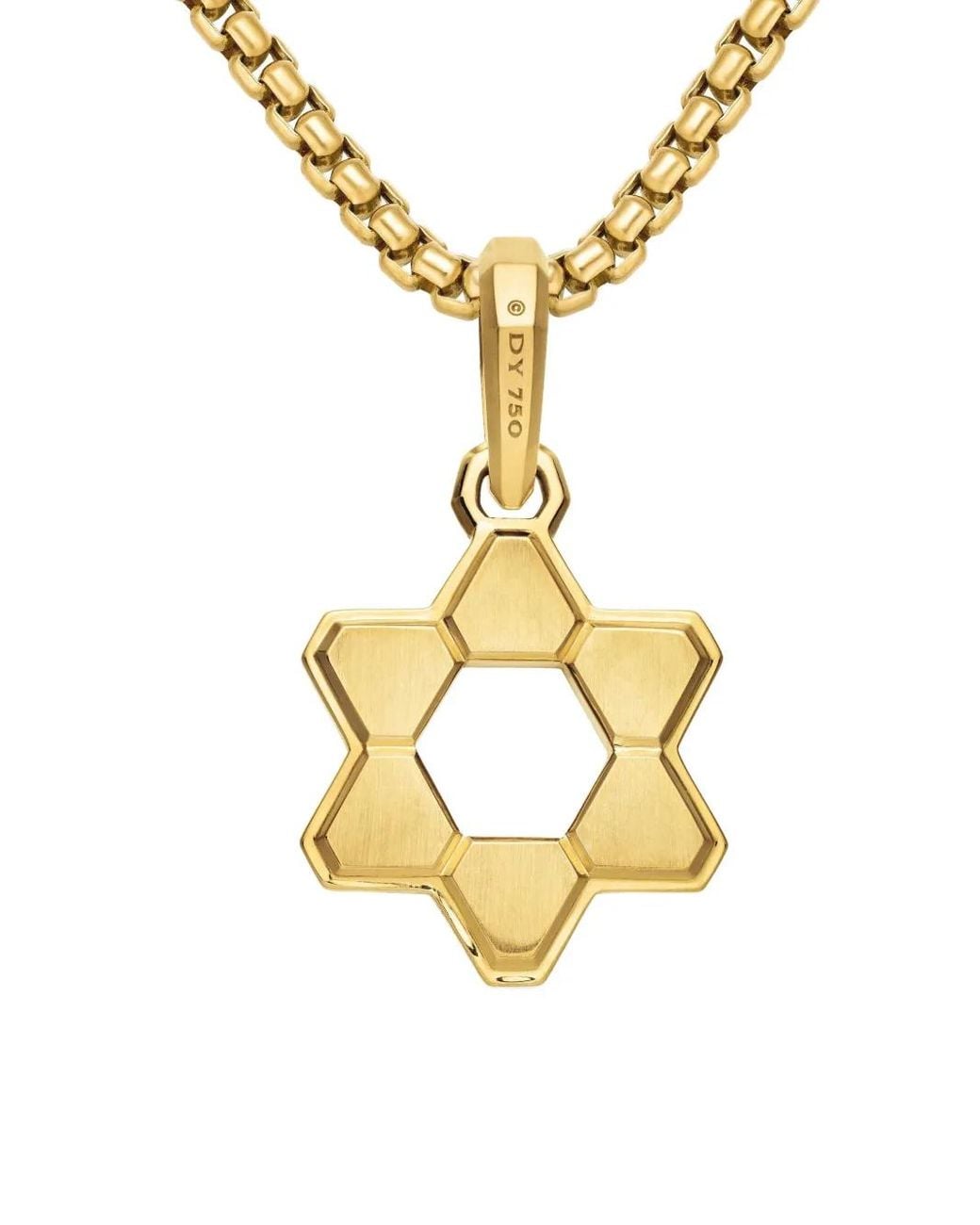 David Yurman Metallic 18Kt Deco Star Of David Pendant (24Mm) for men