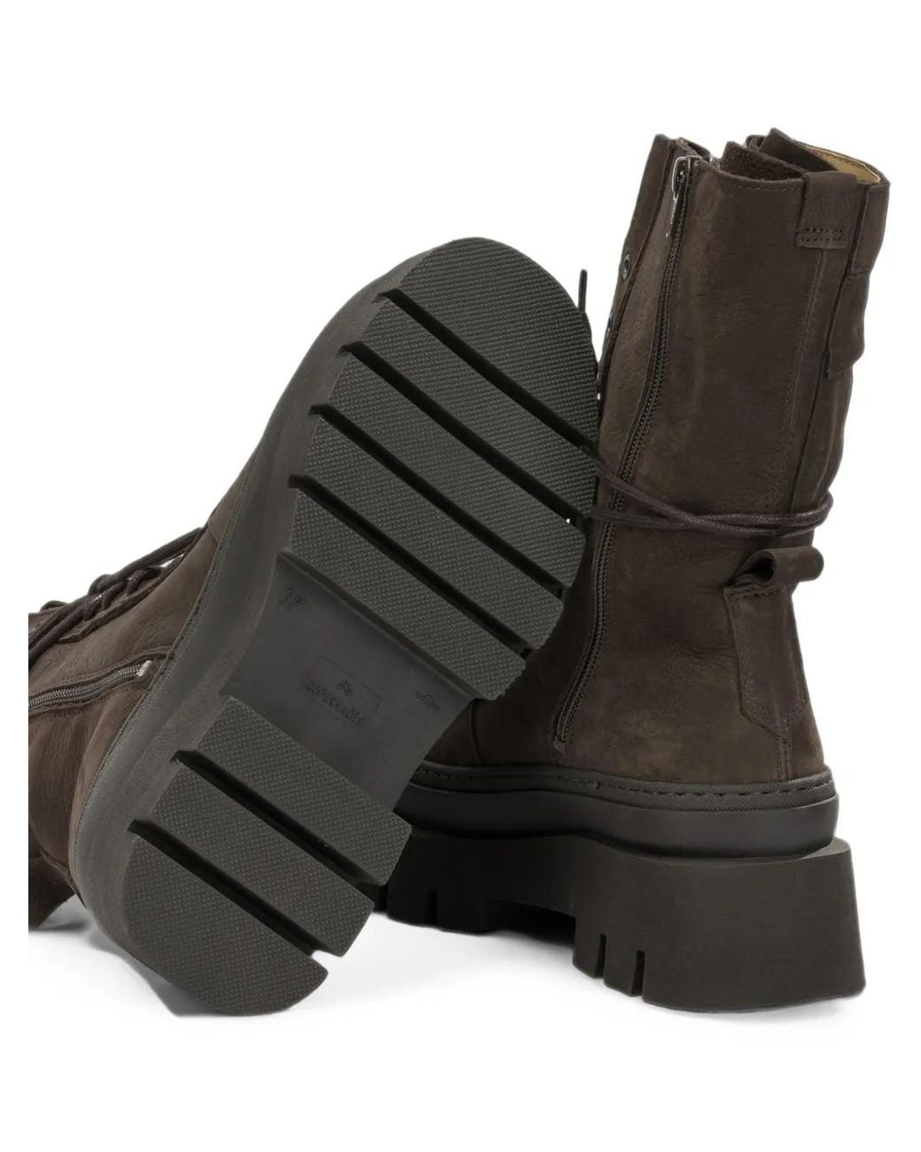 COPENHAGEN Black Bottes Lacées À Plateforme