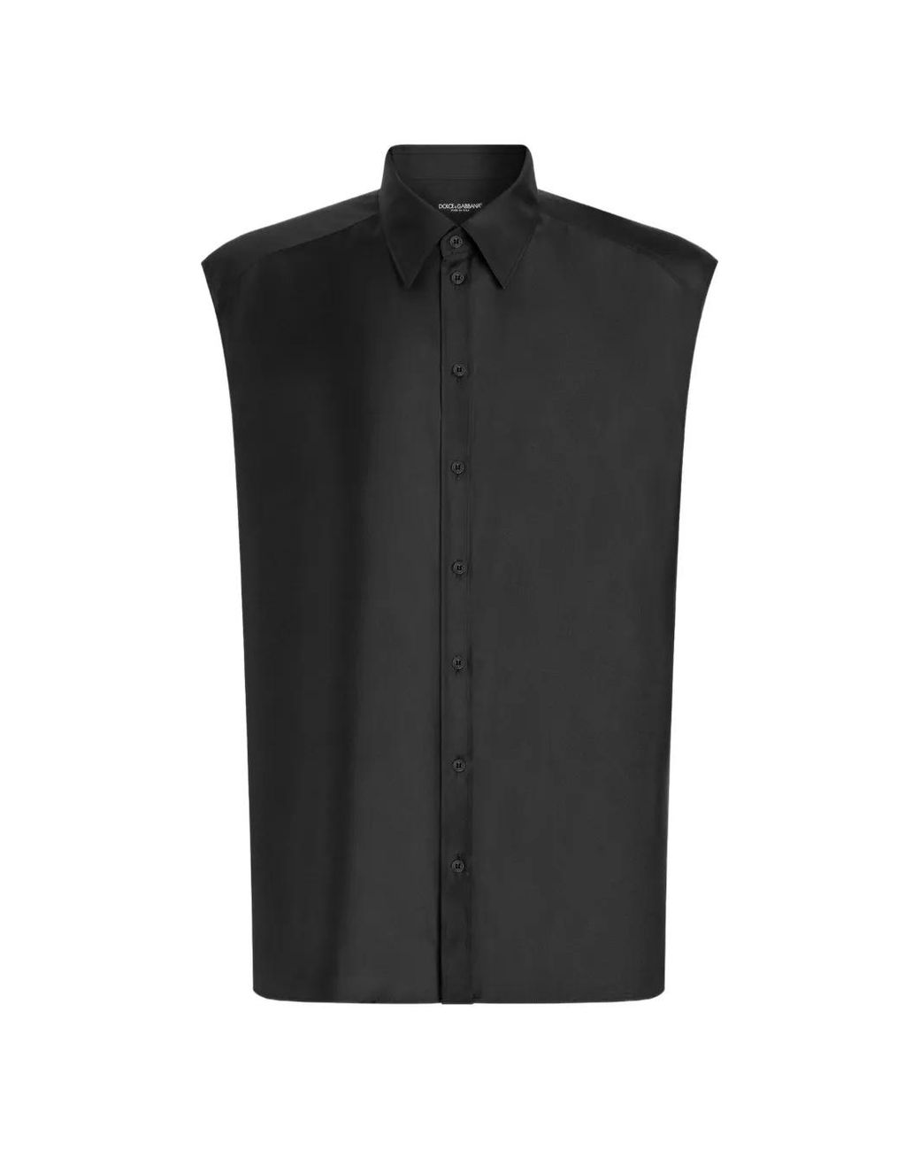 Dolce & Gabbana Black Exclusive Silk Twill Shirt for men
