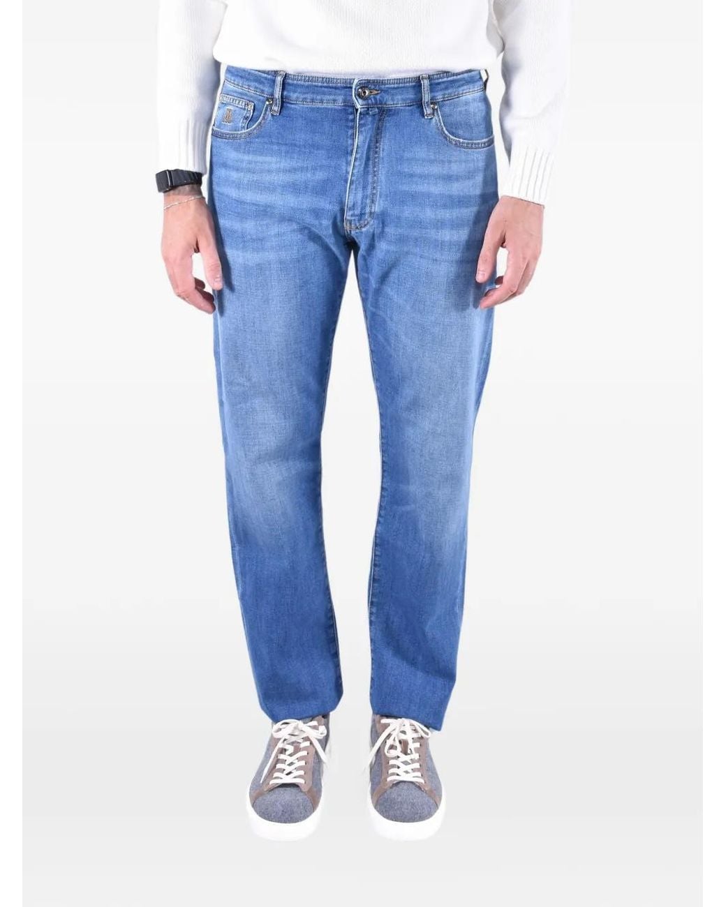 Moorer Milton Jeans in het Blue voor heren