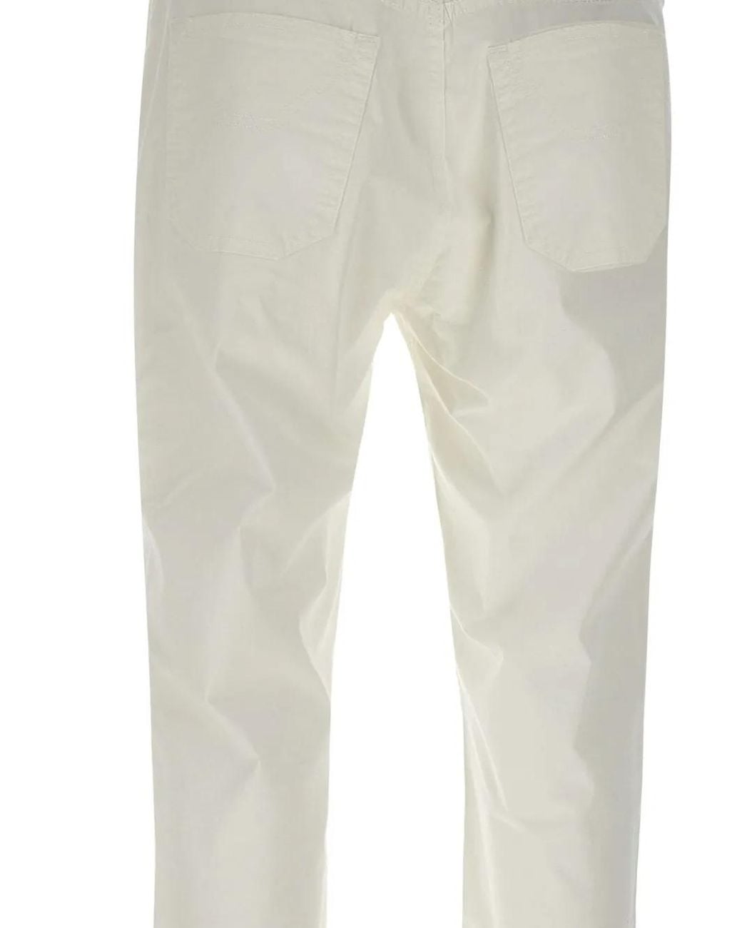 Jeckerson Gray Logo-Patch Trousers for men