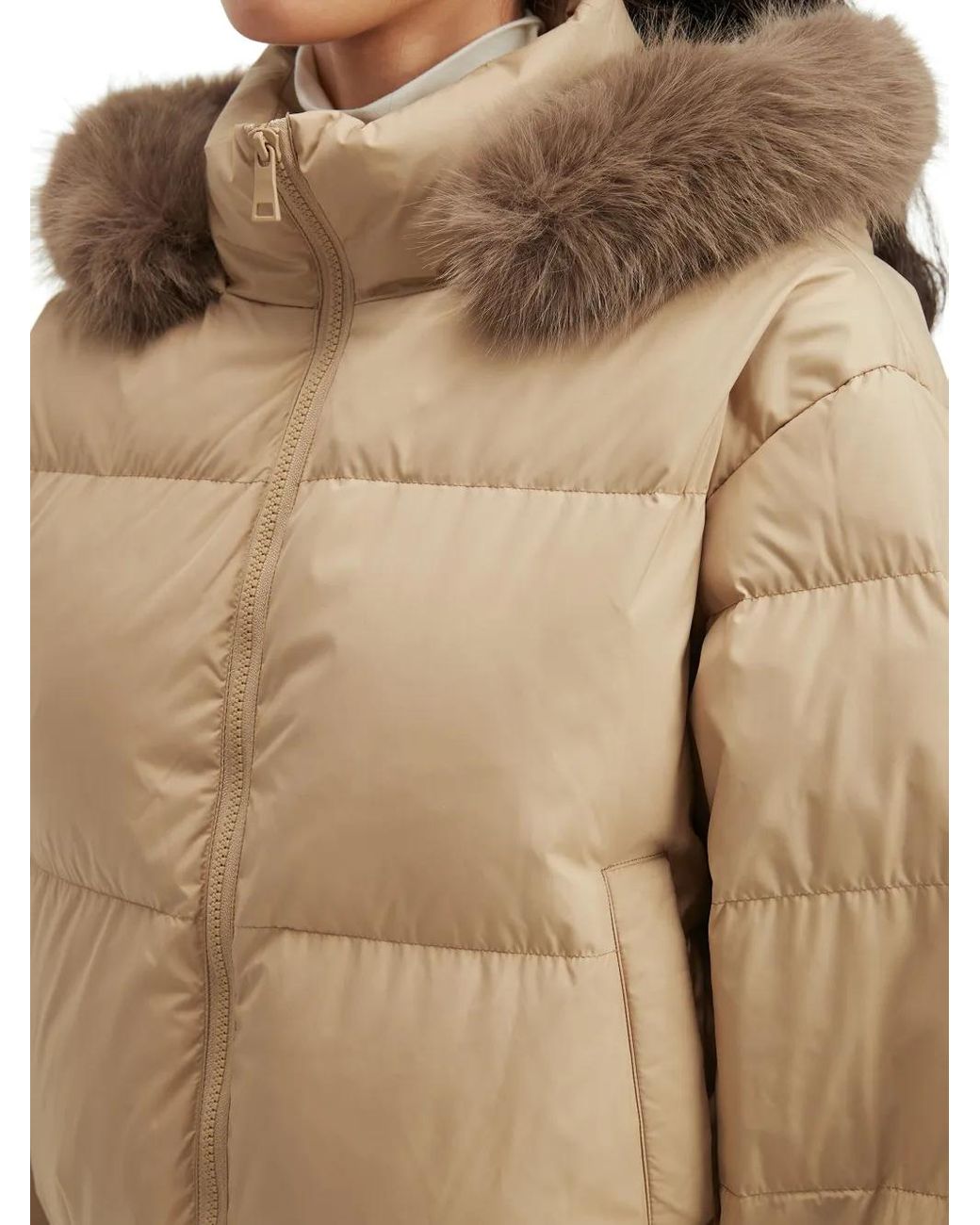 B+ AB Natural Hooded Puffer Jacket