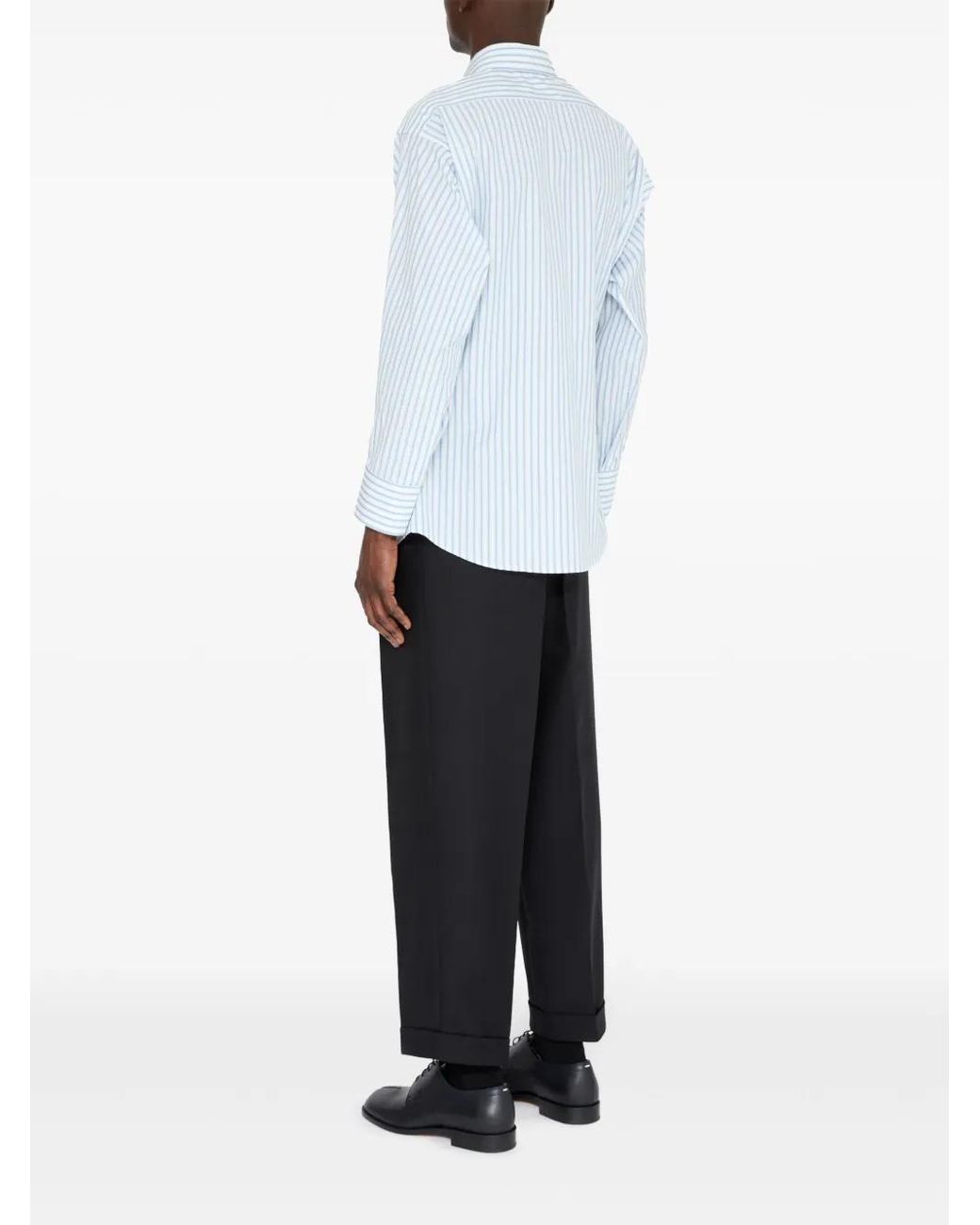 Maison Margiela Blue Striped Shirt for men