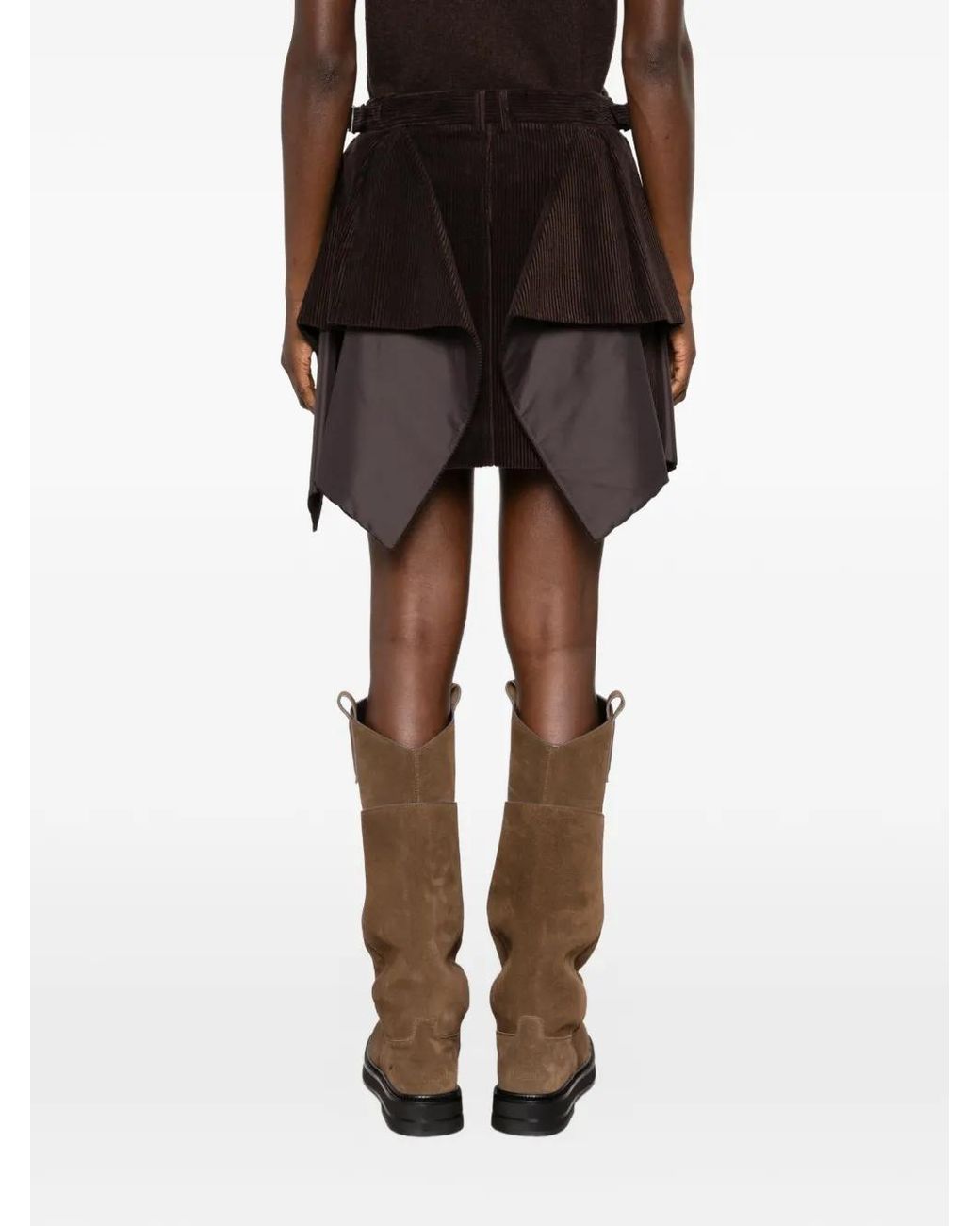 Juun.J Black Corduroy Mini Skirt