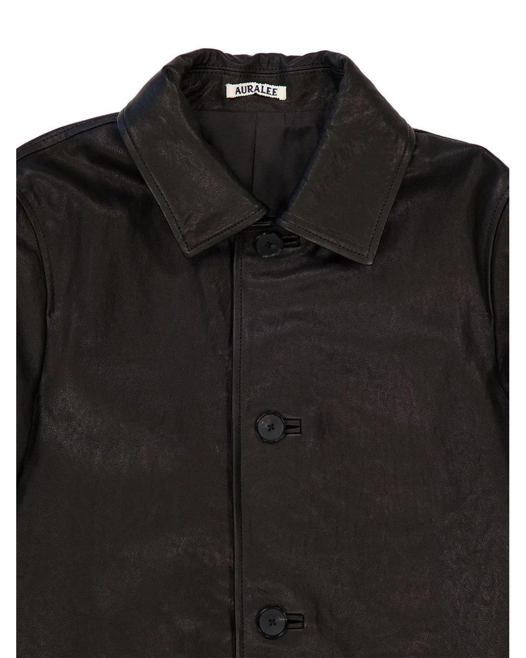 Auralee Black Leather Jacket