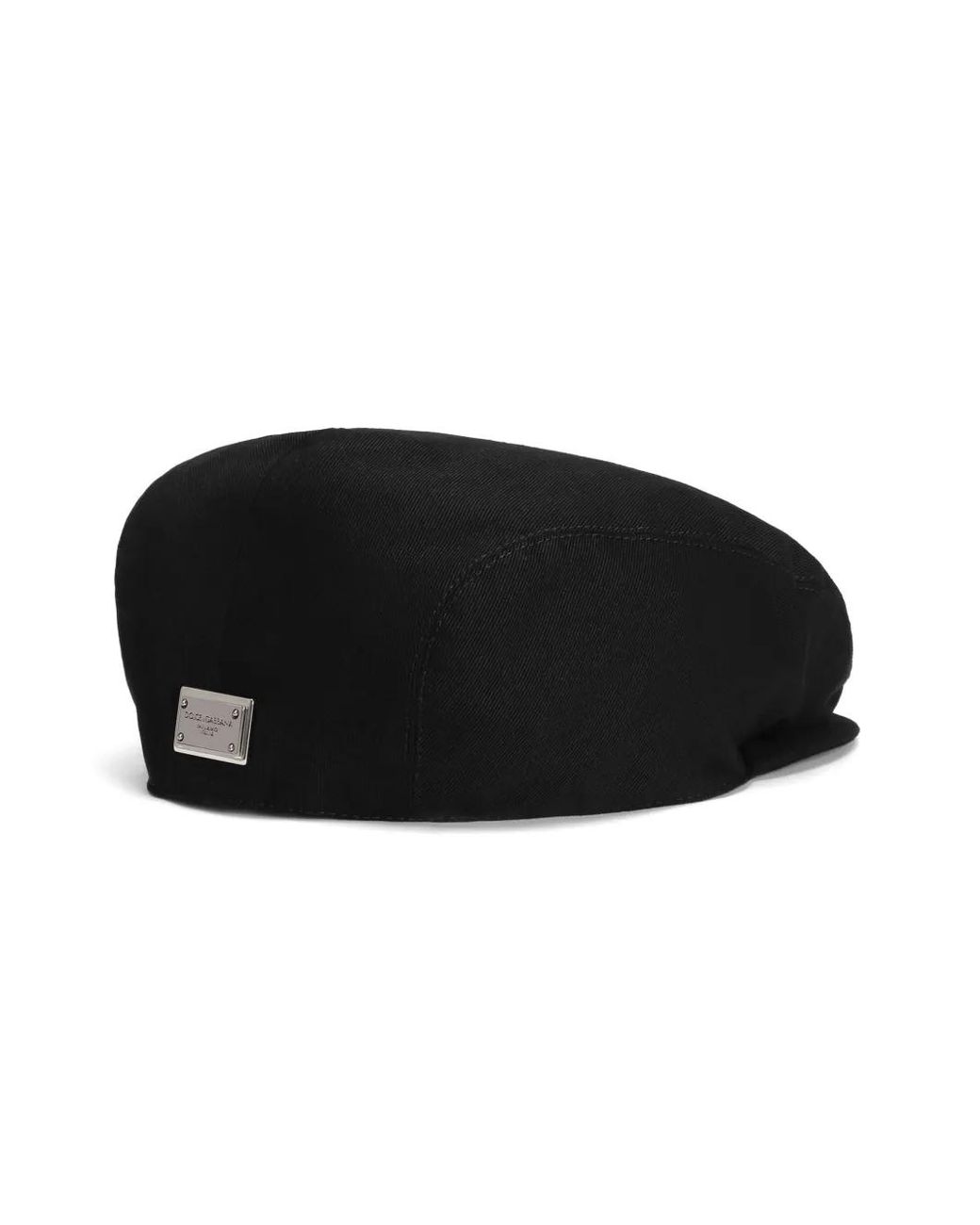 Dolce & Gabbana Black Cotton-Blend Flat Cap for men