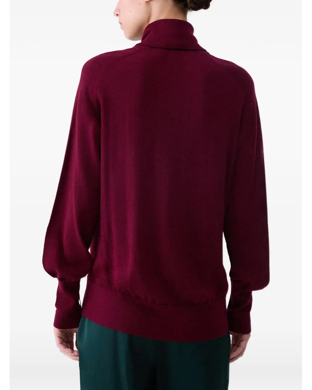Liu Jo Red Wool Turtleneck With Bracelet