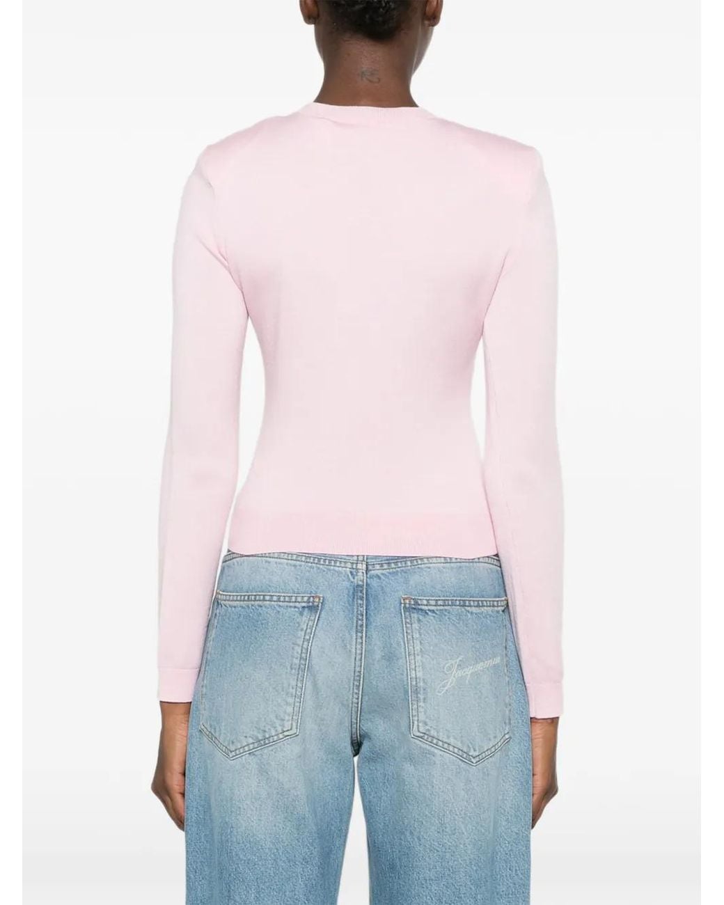 Self-Portrait Pink Flower Knit Sweater