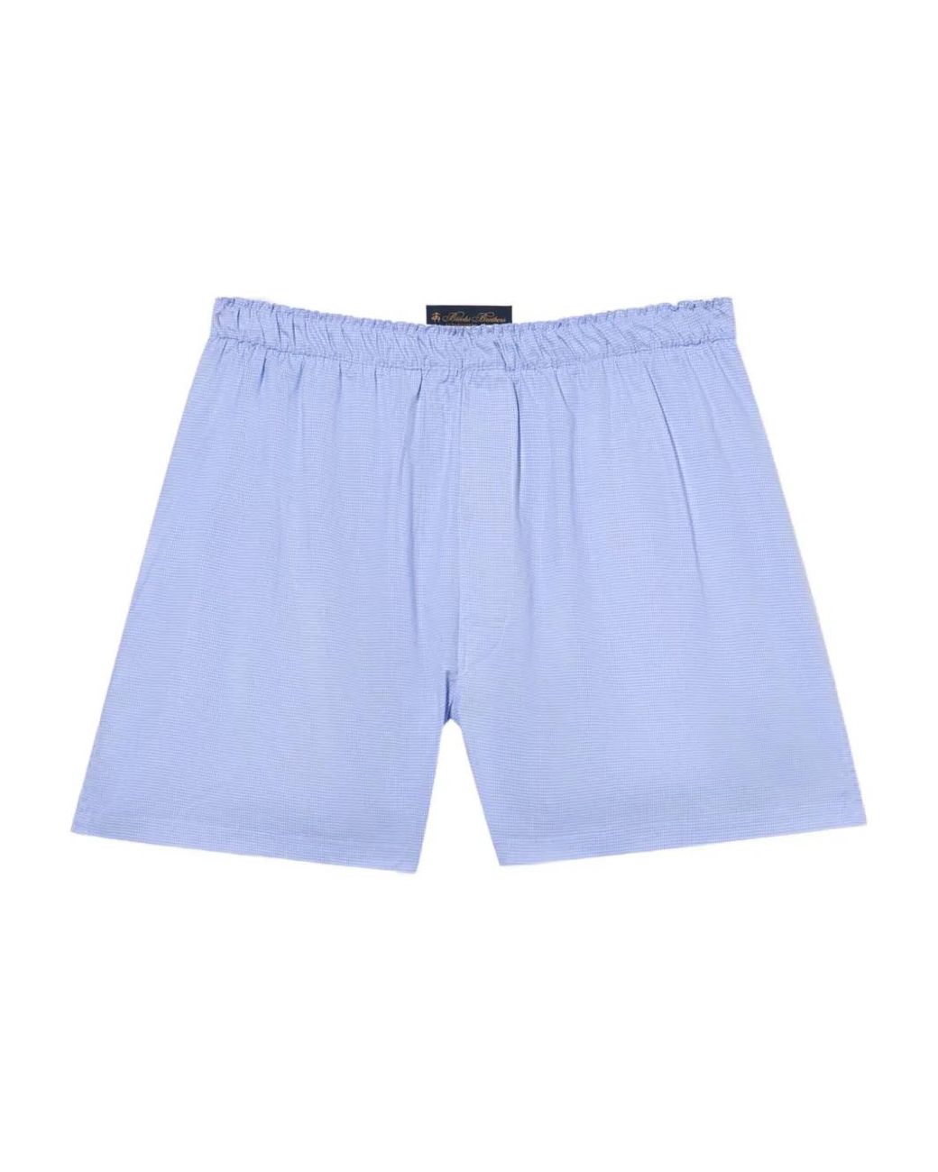 Brooks Brothers Blue Micro-Effect Cotton Boxer Shorts for men