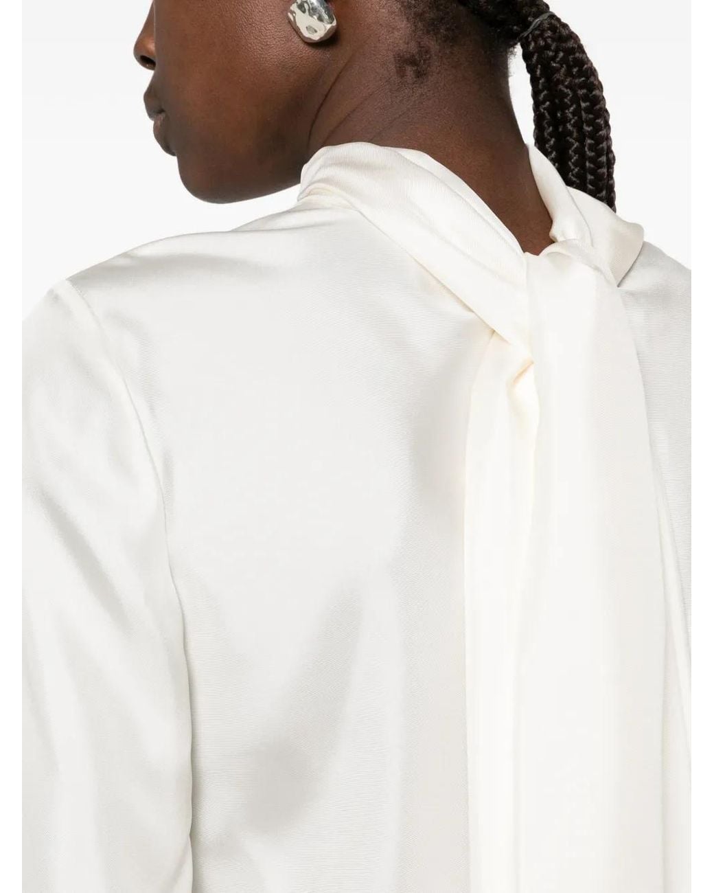 Rohe White Pussy-Bow Blouse