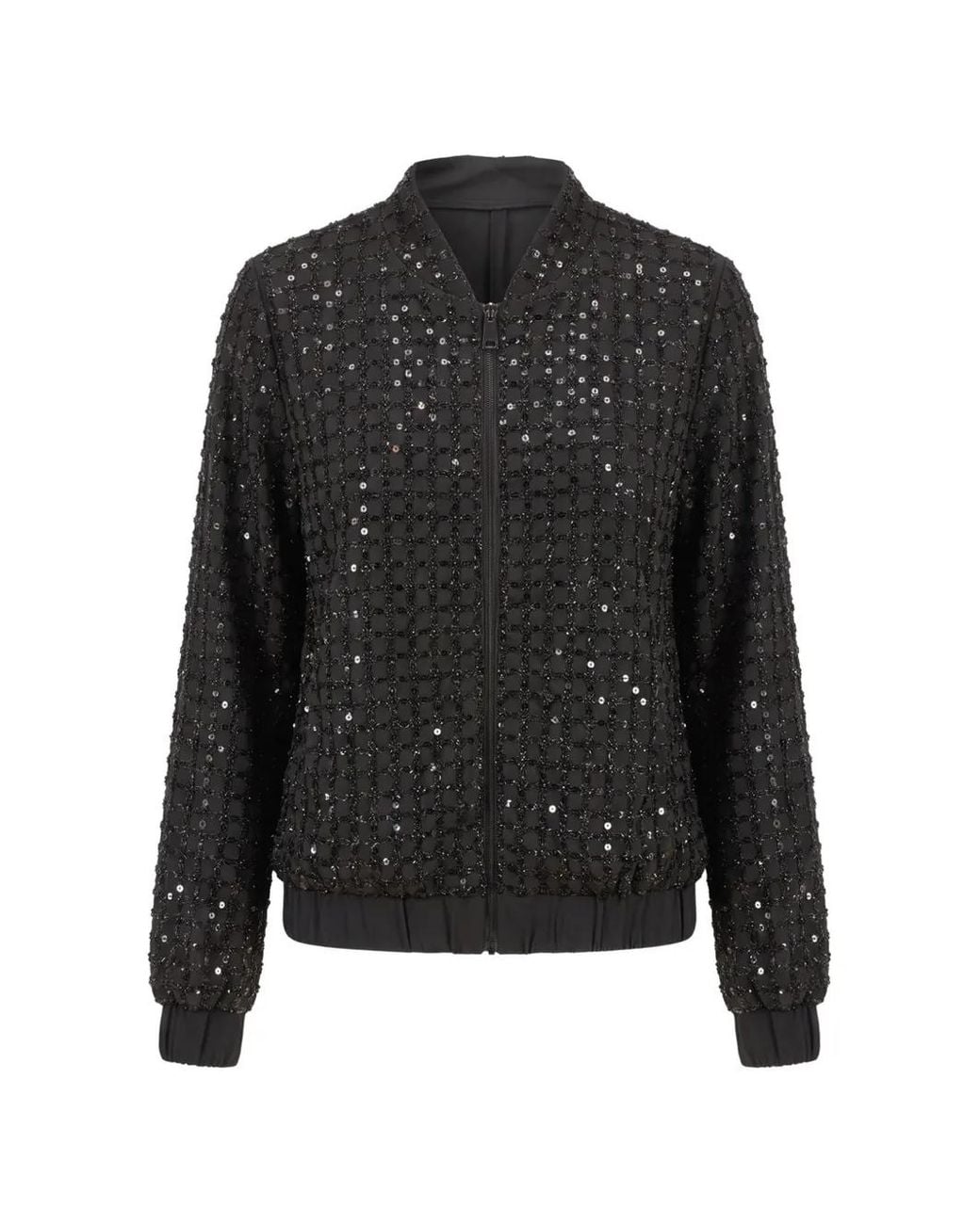 Nissa Black Sequin-Embellished Jacket