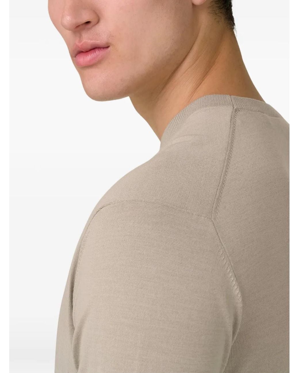 Boggi Natural Crew Neck Knitwear for men