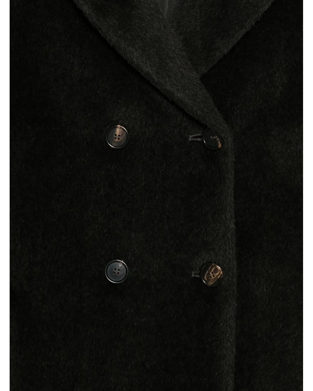 Max Mara Black Double-Breasted Coat