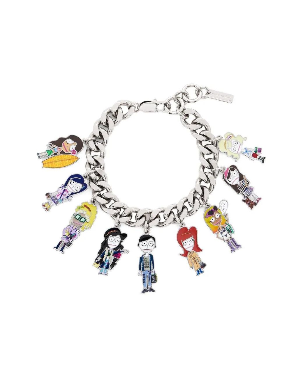 Marc Jacobs White Charm Curb-Chain Bracelet
