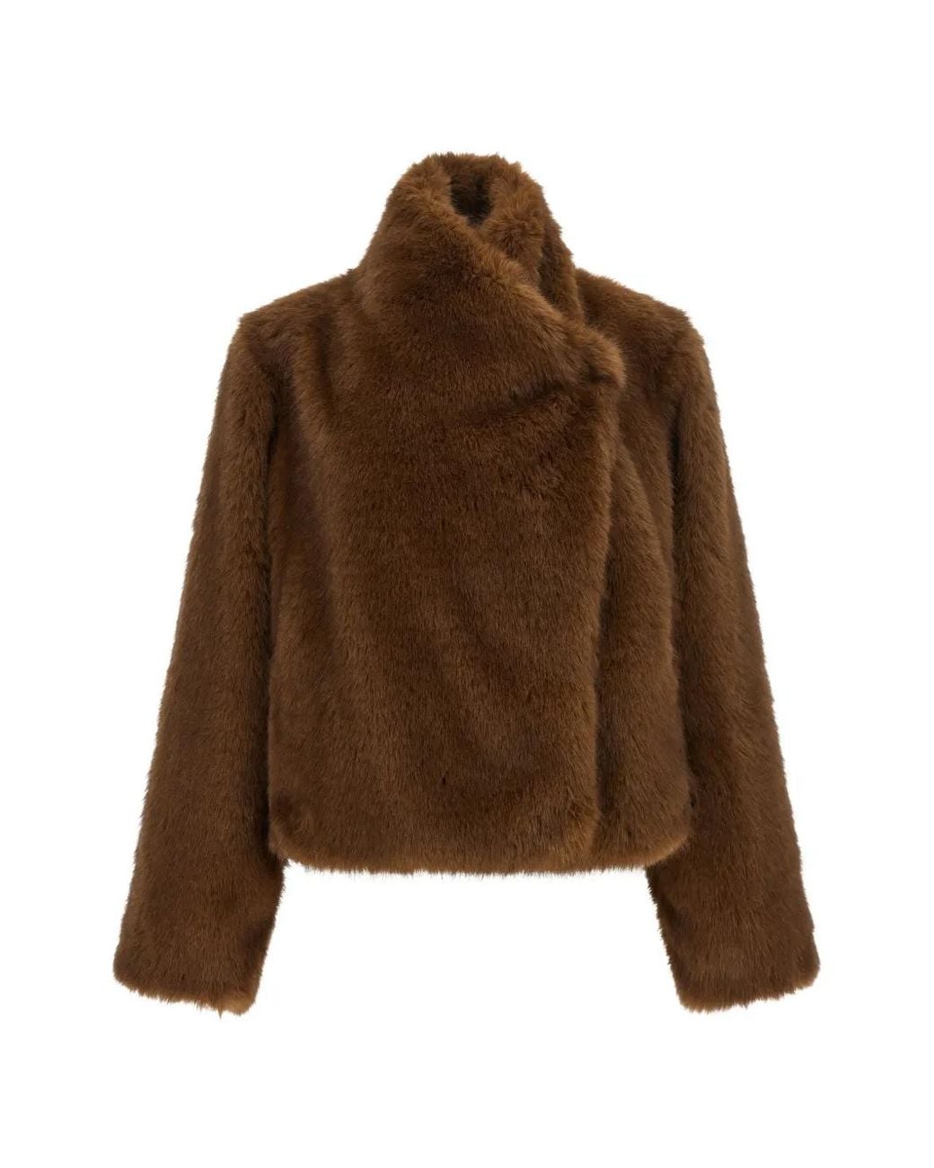 BB COUTURE Brown Farrah First Faux-Fur Coat