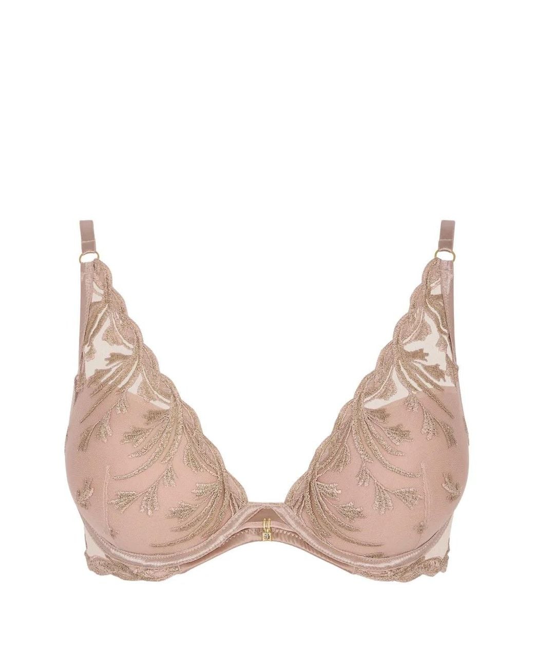 Aubade Natural Cosmic Romance Embroidered Plunge Push-Up Bra