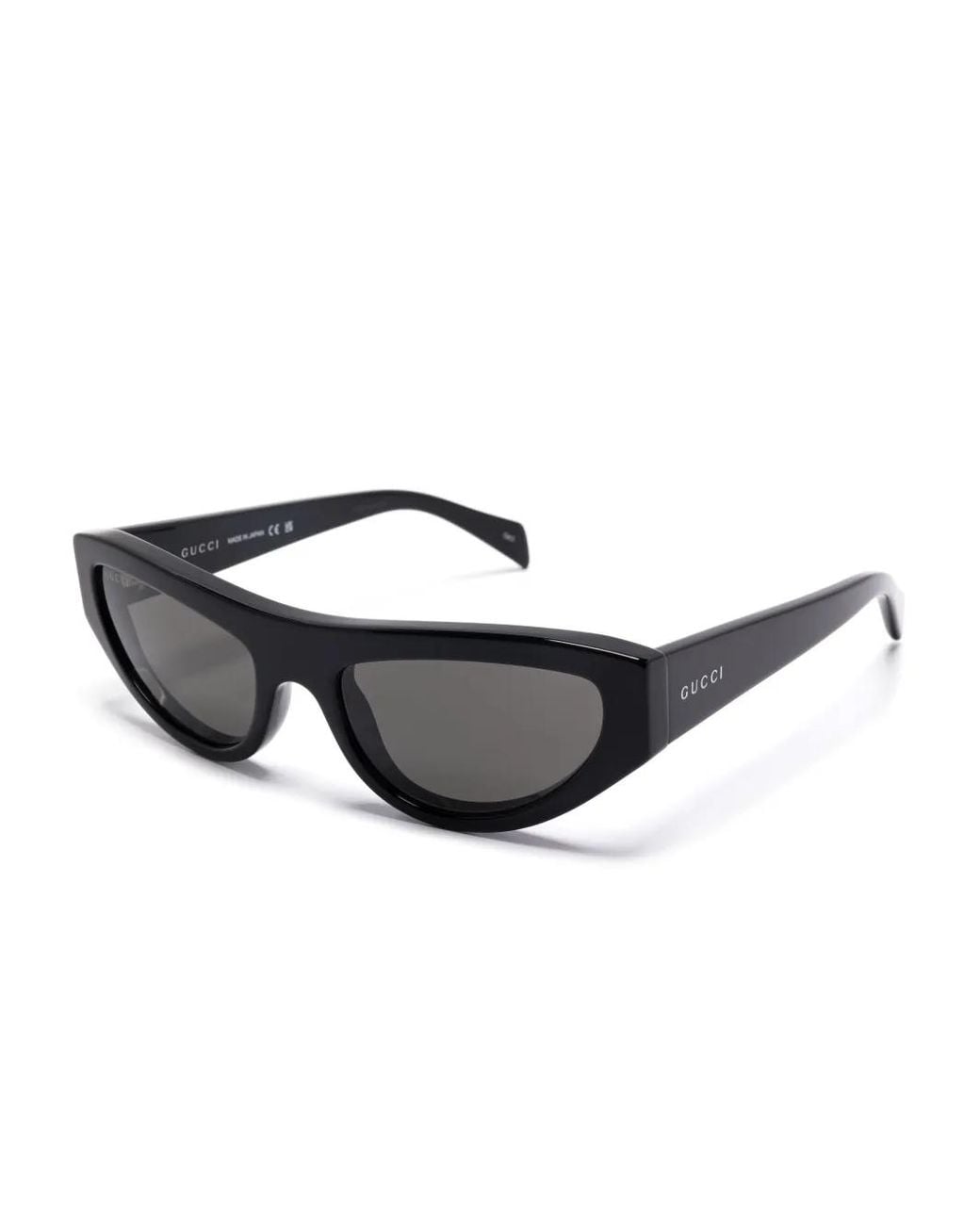 Gucci Black Geometric-Frame Sunglasses