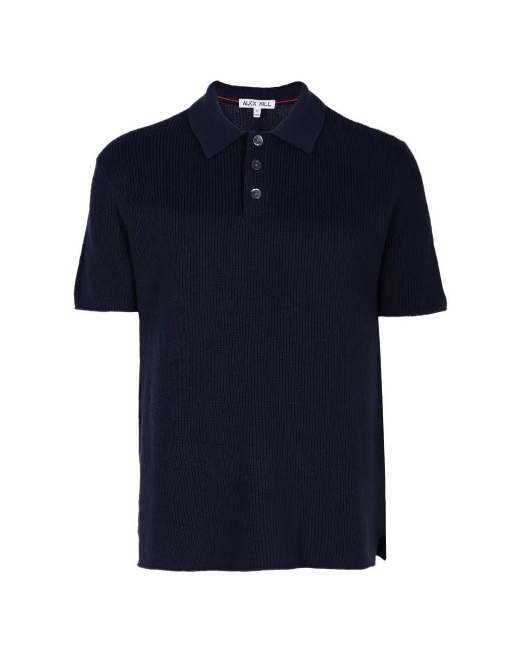 Alex Mill Blue Polo En Maille À Design Côtelé for men