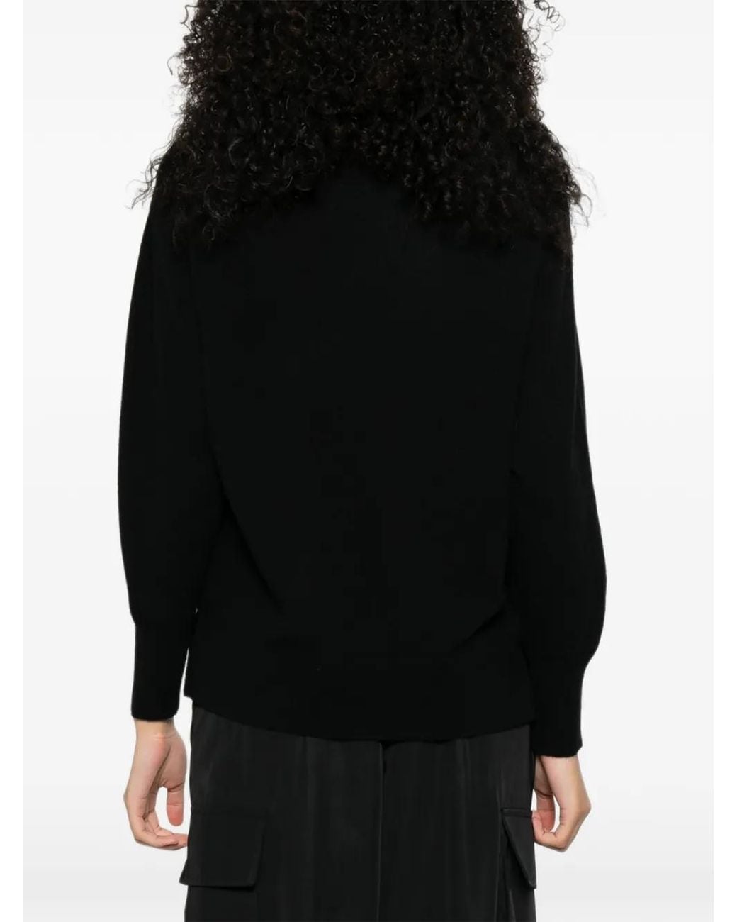 Purotatto Black V-Neck Sweater