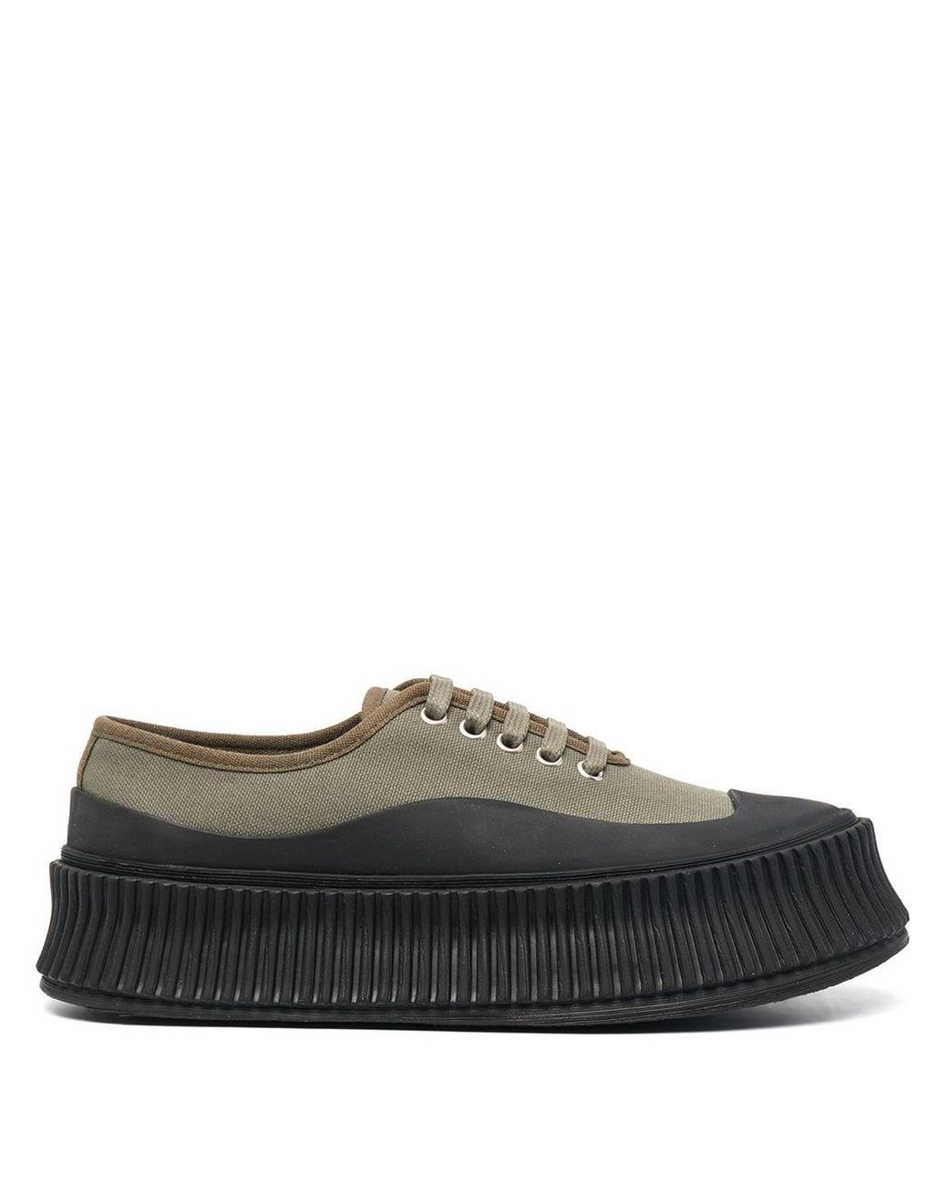 Jil Sander Rubber Two-tone Low-top Sneakers in Green - Save 15% - Lyst