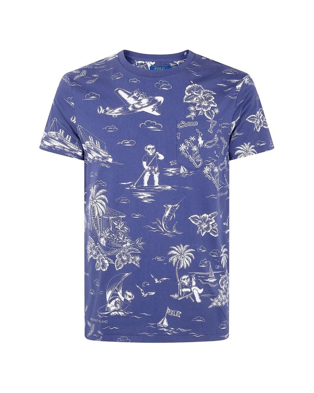 Polo Ralph Lauren Blue Polo Bear Custom Slim-Fit T-Shirt for men