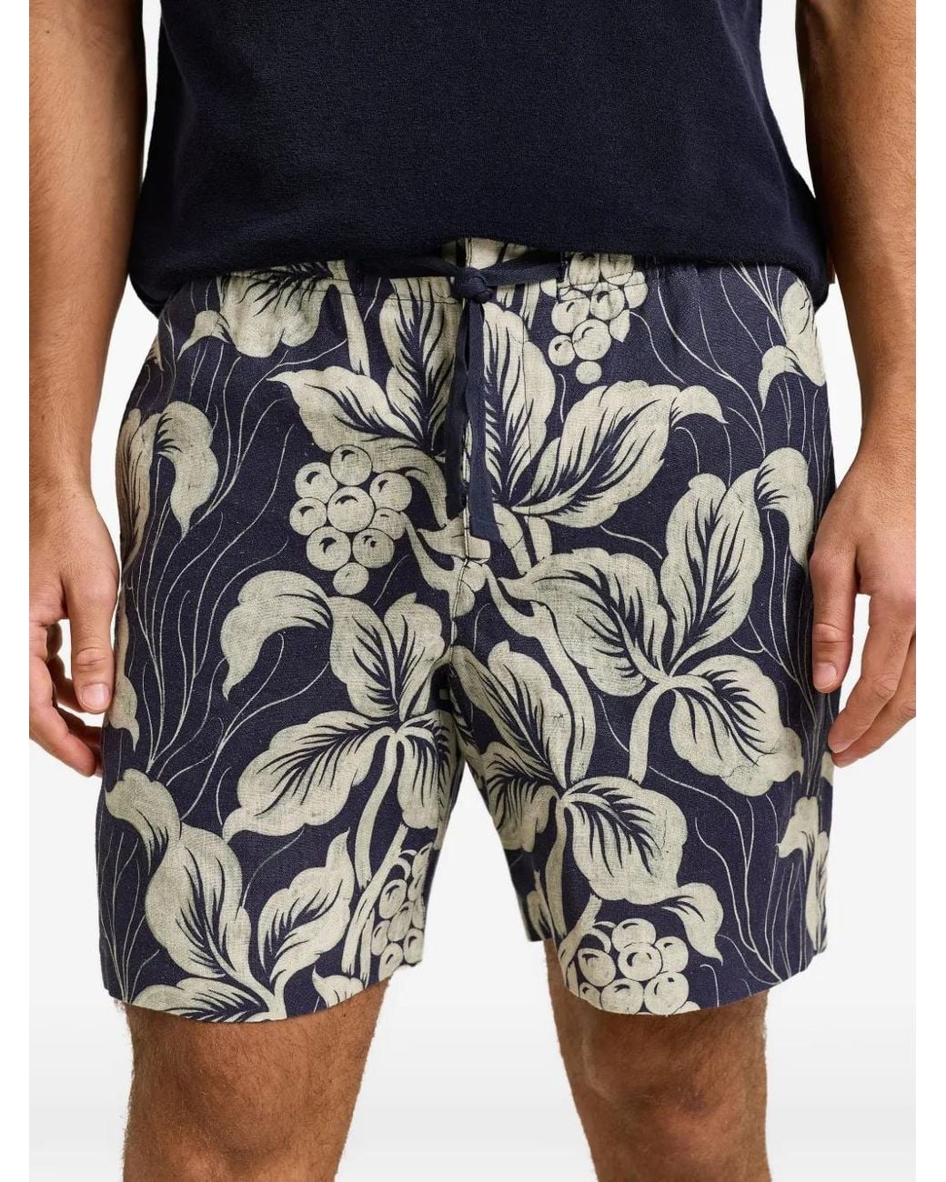 Orlebar Brown Blue Alex Floral Drawstring Shorts for men