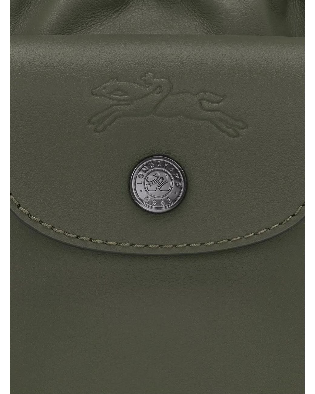 Longchamp Green Small Le Pliage Bucket Bag