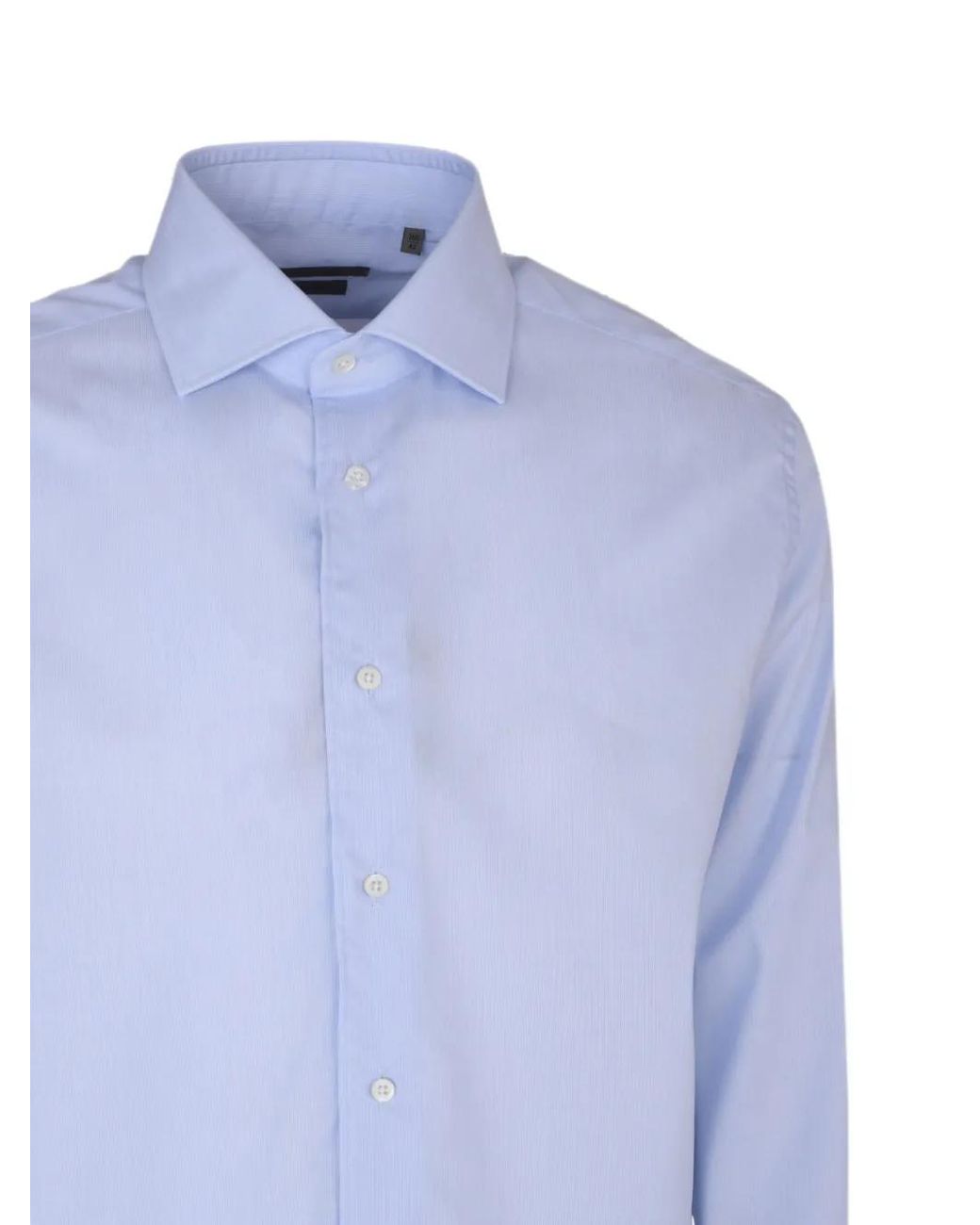 Corneliani Blue Spread-Collar Button-Up Shirt for men