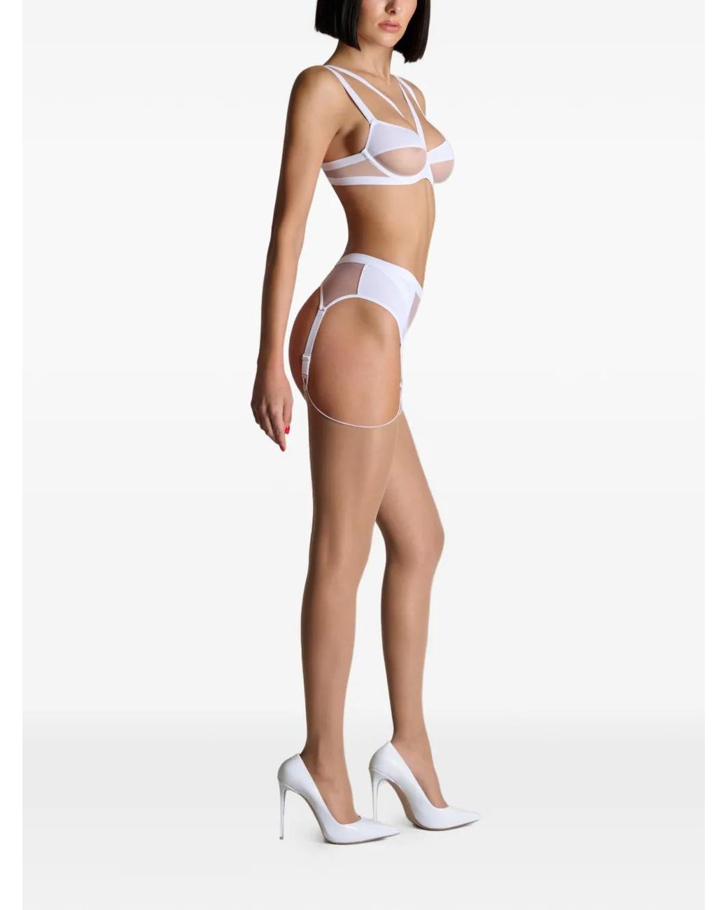 Maison Close White Pure Tentation Garter Belt
