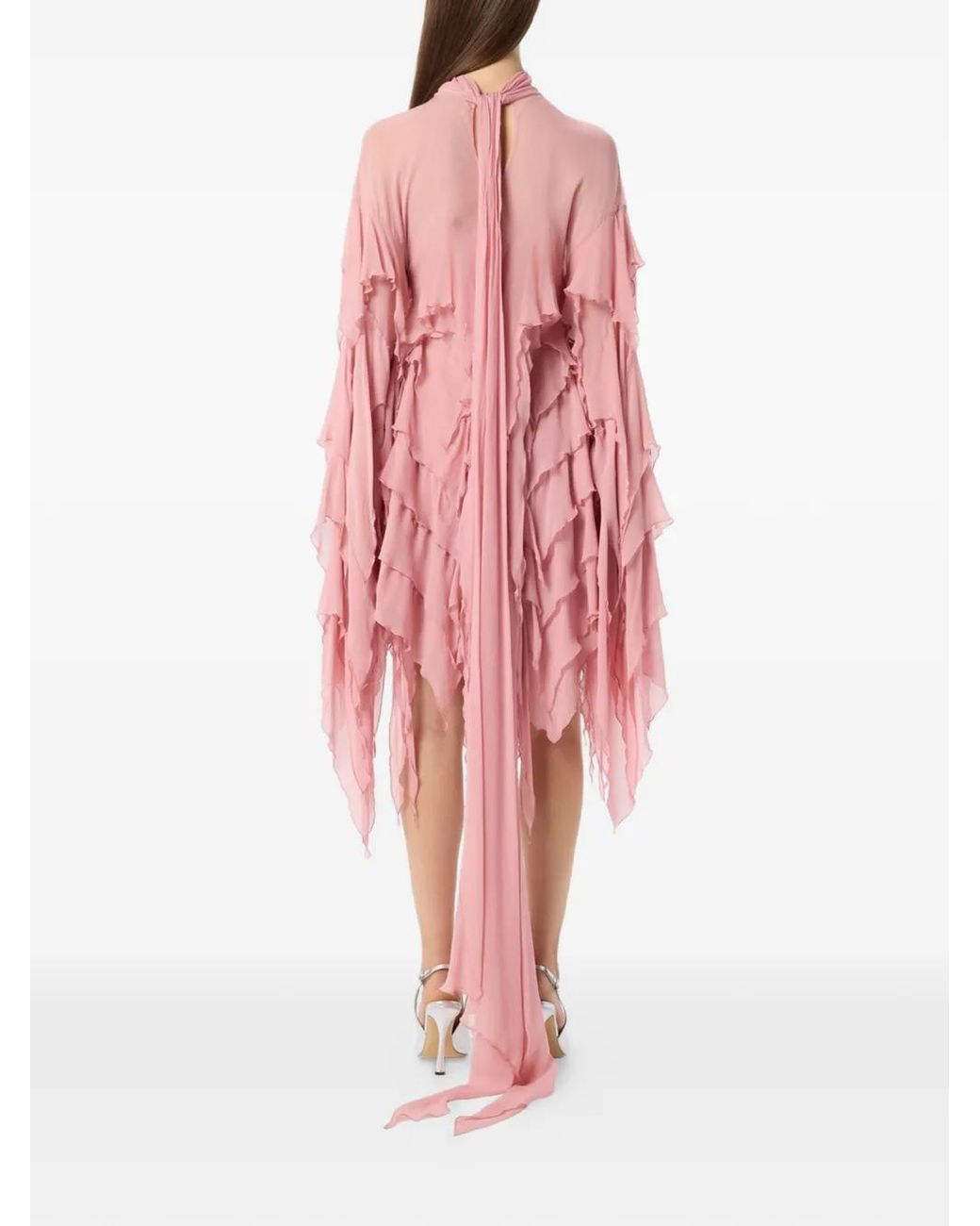 Blumarine Pink Ruffled Mini Dress