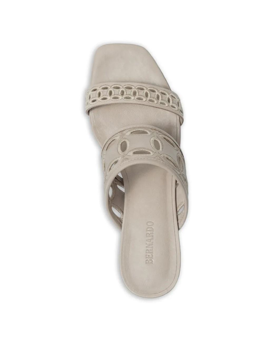 Bernardo White Gemma Cut-Out Sandals
