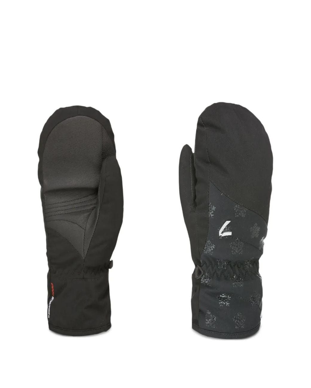 Level Black Astra W Snowflake-Pattern Mitten Gloves