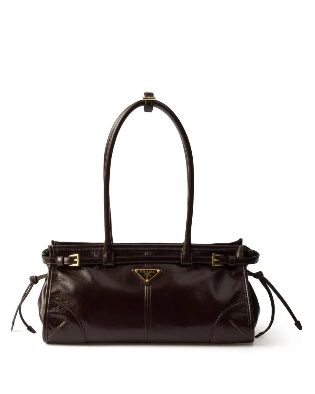 Sac Porté Épaule En Daim Bonnie Médium Prada en coloris Black