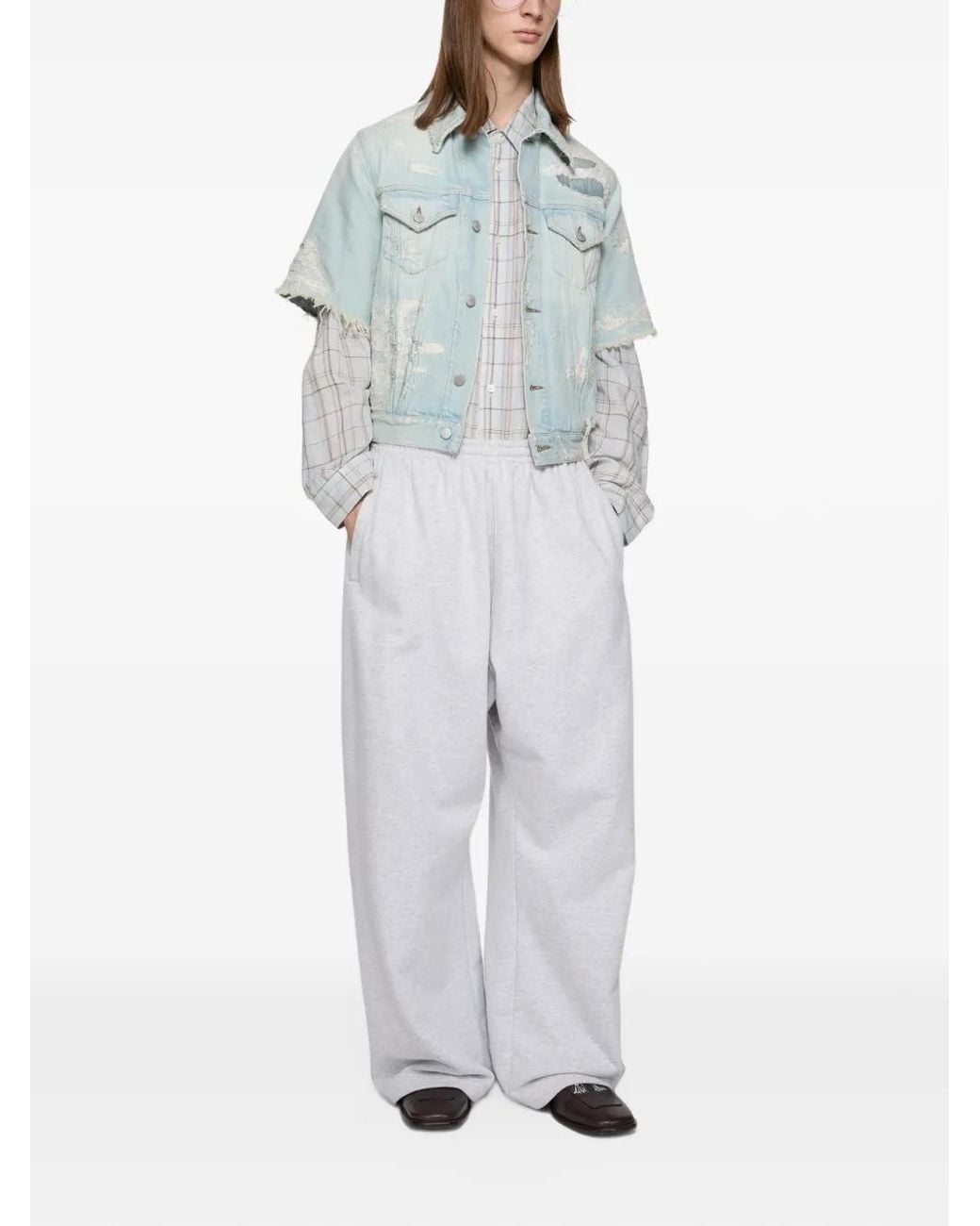 Acne Blue Mended Denim Jacket for men