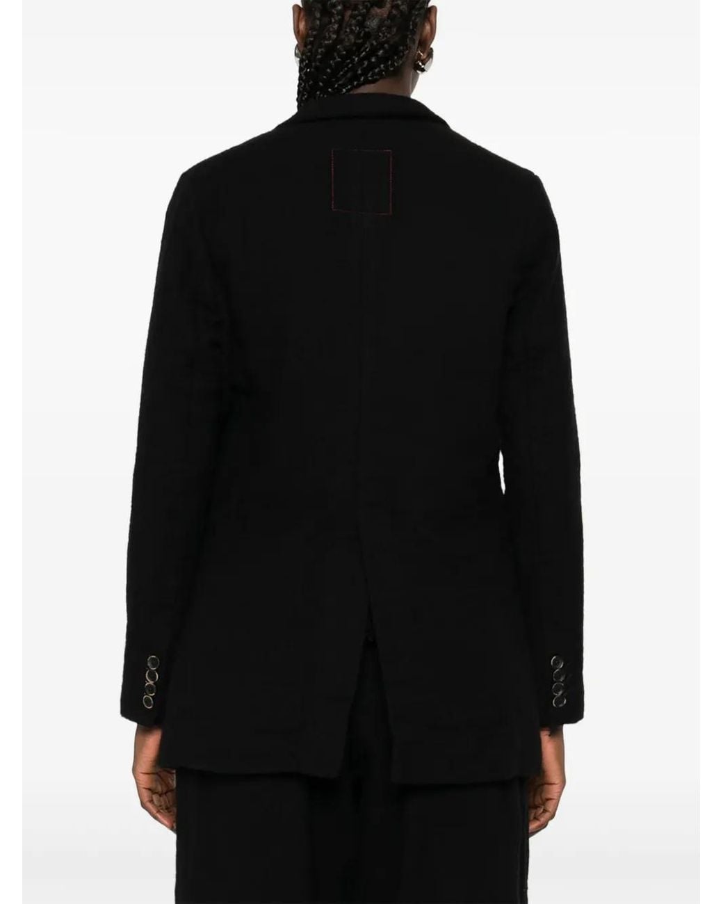 Uma Wang Black Two-Button Jacket