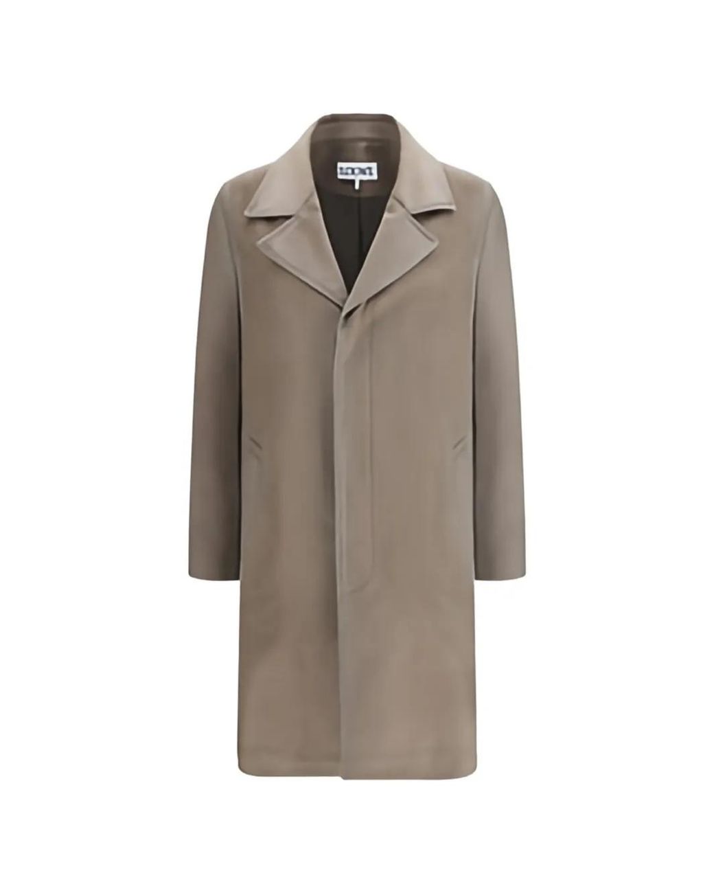 Loewe Gray Cotton Collar Coat for men