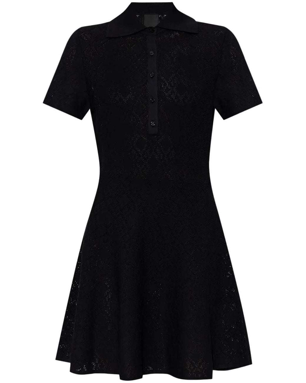 Givenchy Black Polo-Strickkleid