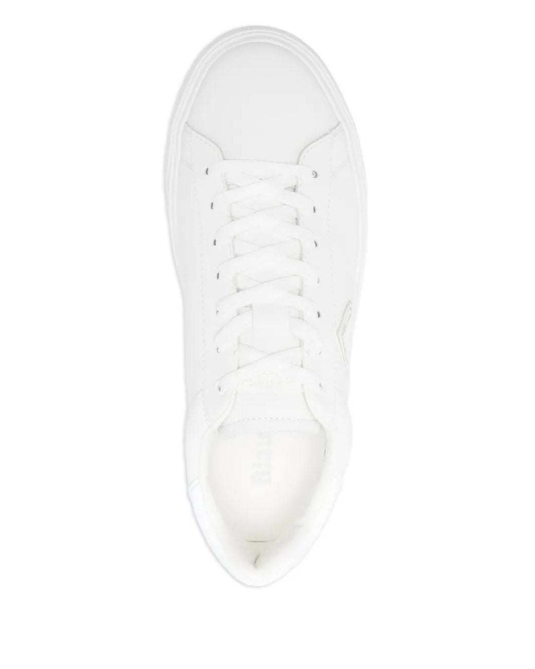 Blauer White Buck07/Lea Leather Sneakers for men