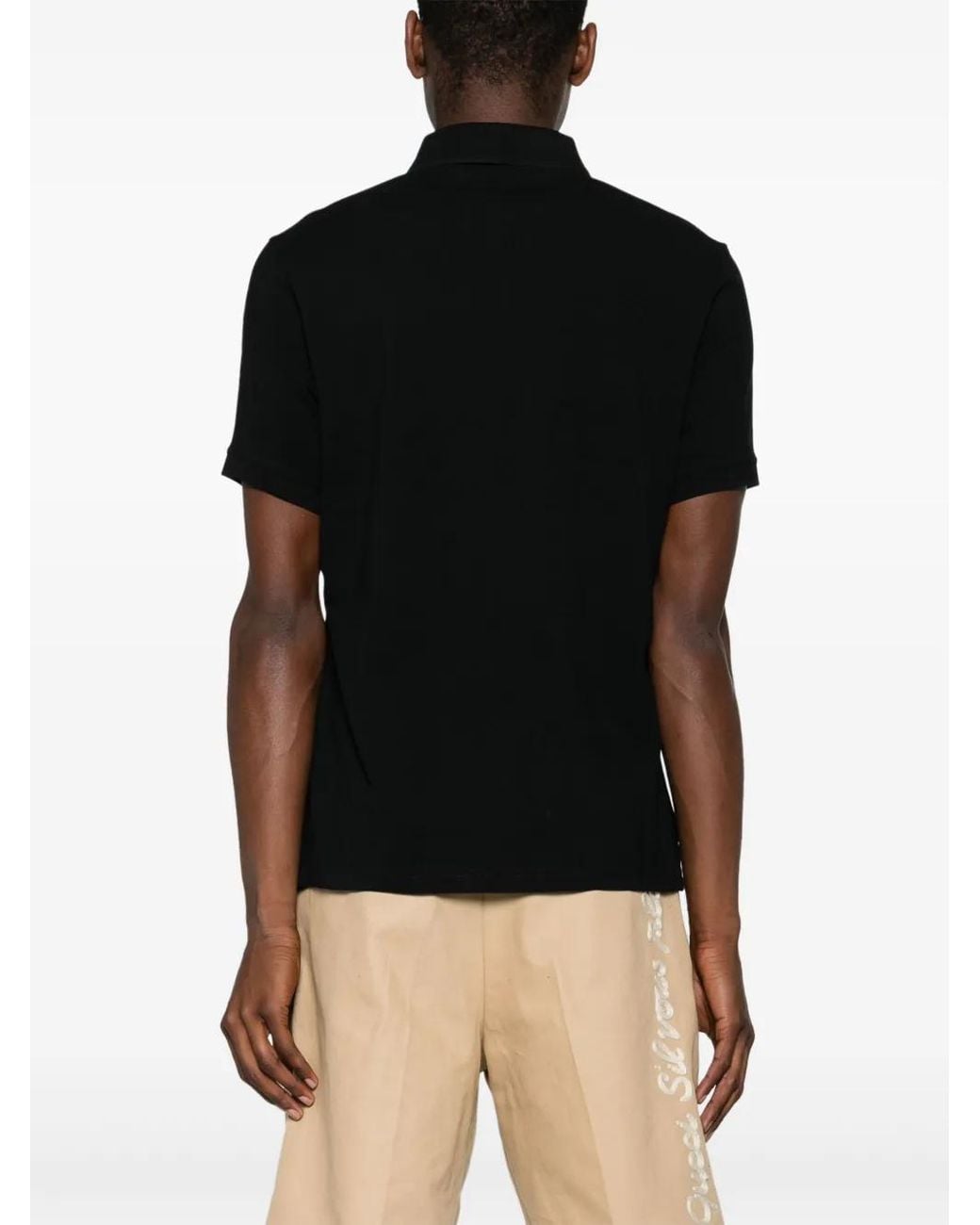 Barbour Black Logo-Embroidered Cotton Polo Shirt for men
